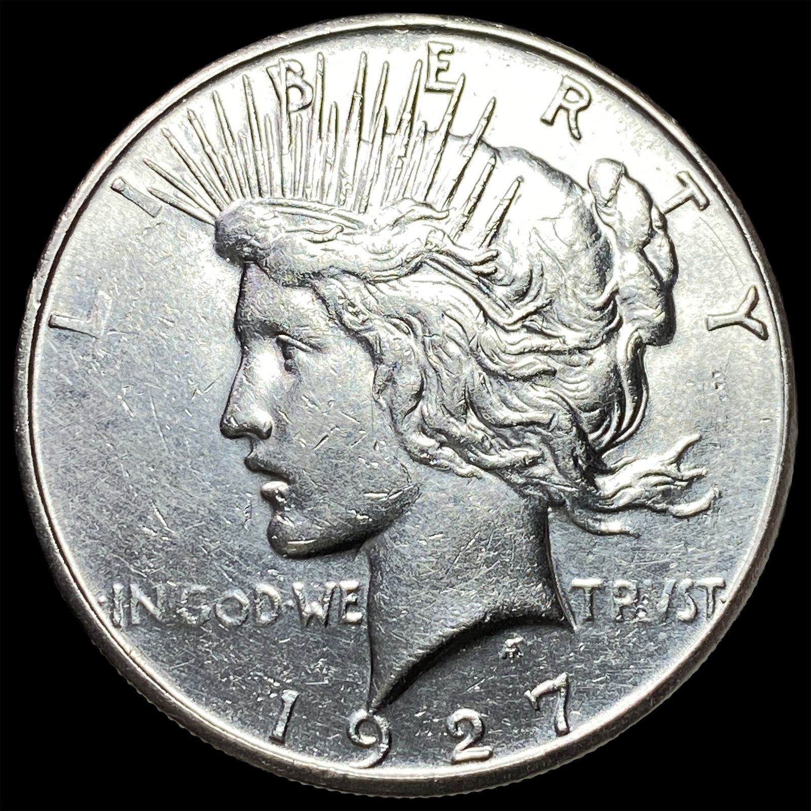 1927-S Peace Silver Dollar CHOICE AU: 1927-S Peace Silver Dollar CHOICE AU