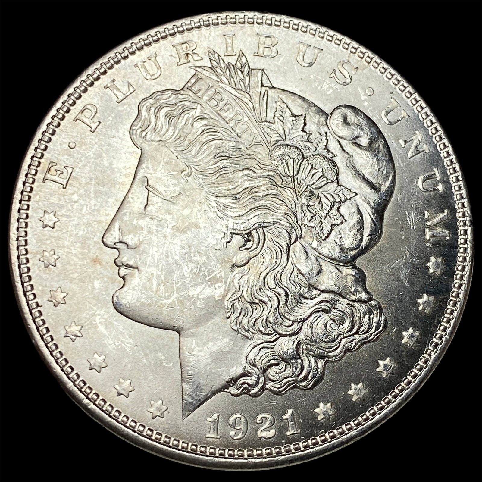1921 Silver Morgan Dollar GEM BU: 1921 Silver Morgan Dollar GEM BU