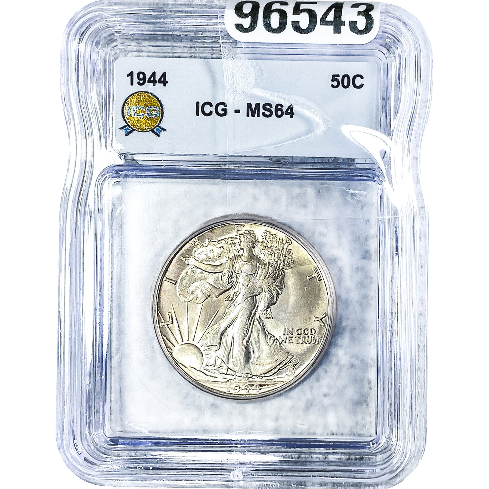 1944 Walking Liberty Half Dollar ICG MS64: 1944 Walking Liberty Half Dollar ICG MS64