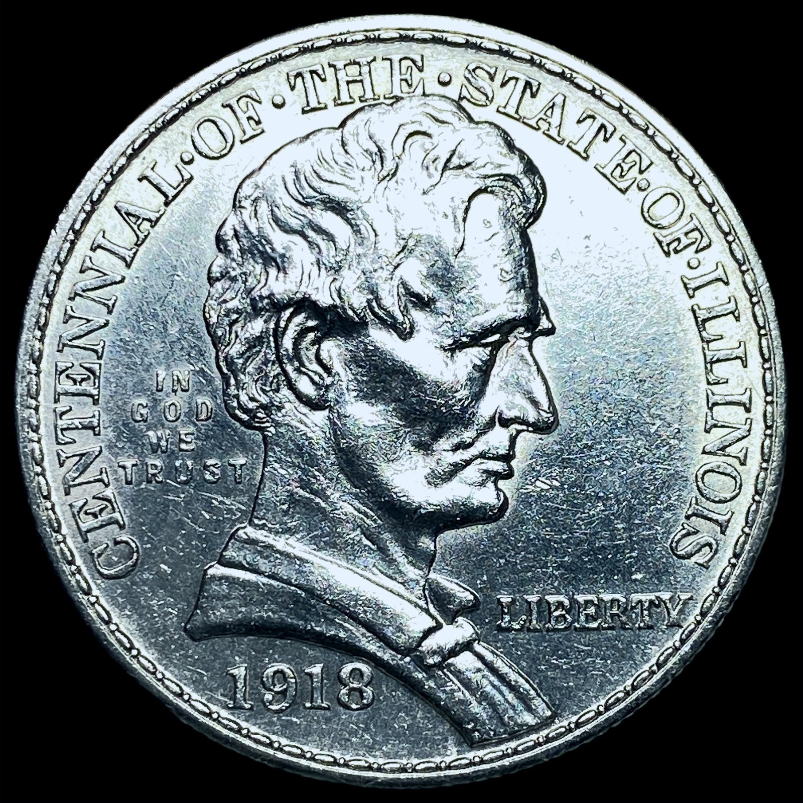 1918 Silver Half Dollar Illinois Centennial CHOICE PROOF: 1918 Silver Half Dollar Illinois Centennial CHOICE PROOF