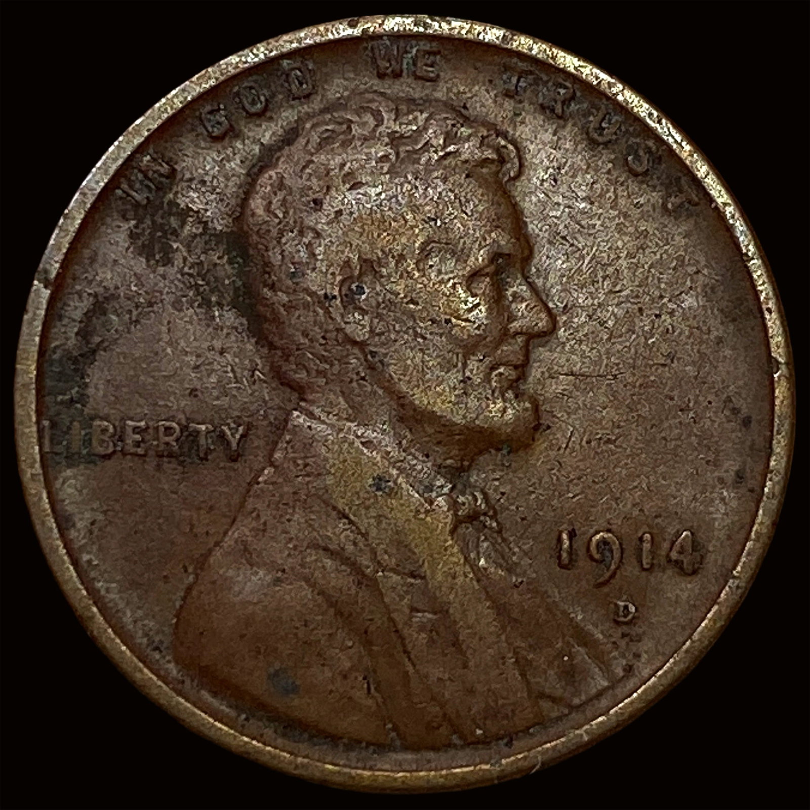 1914-D Lincoln Wheat Cent NEARLY UNCIRCULATED (1 of 2)
