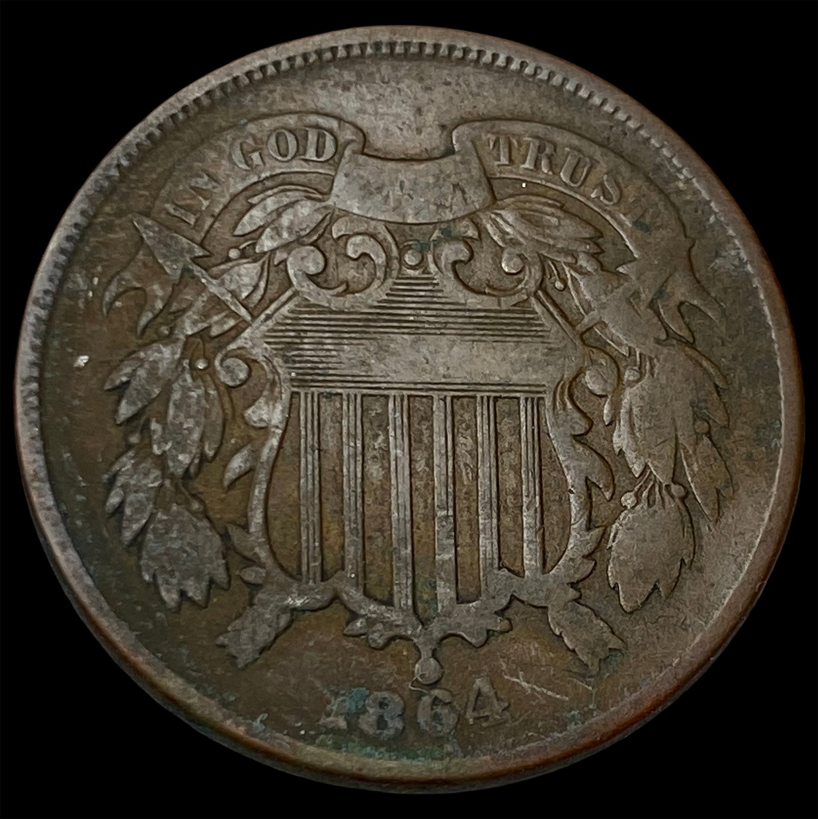 1864 Two-Cent Piece LIGHTLY CIRCULATED (1 of 2)
