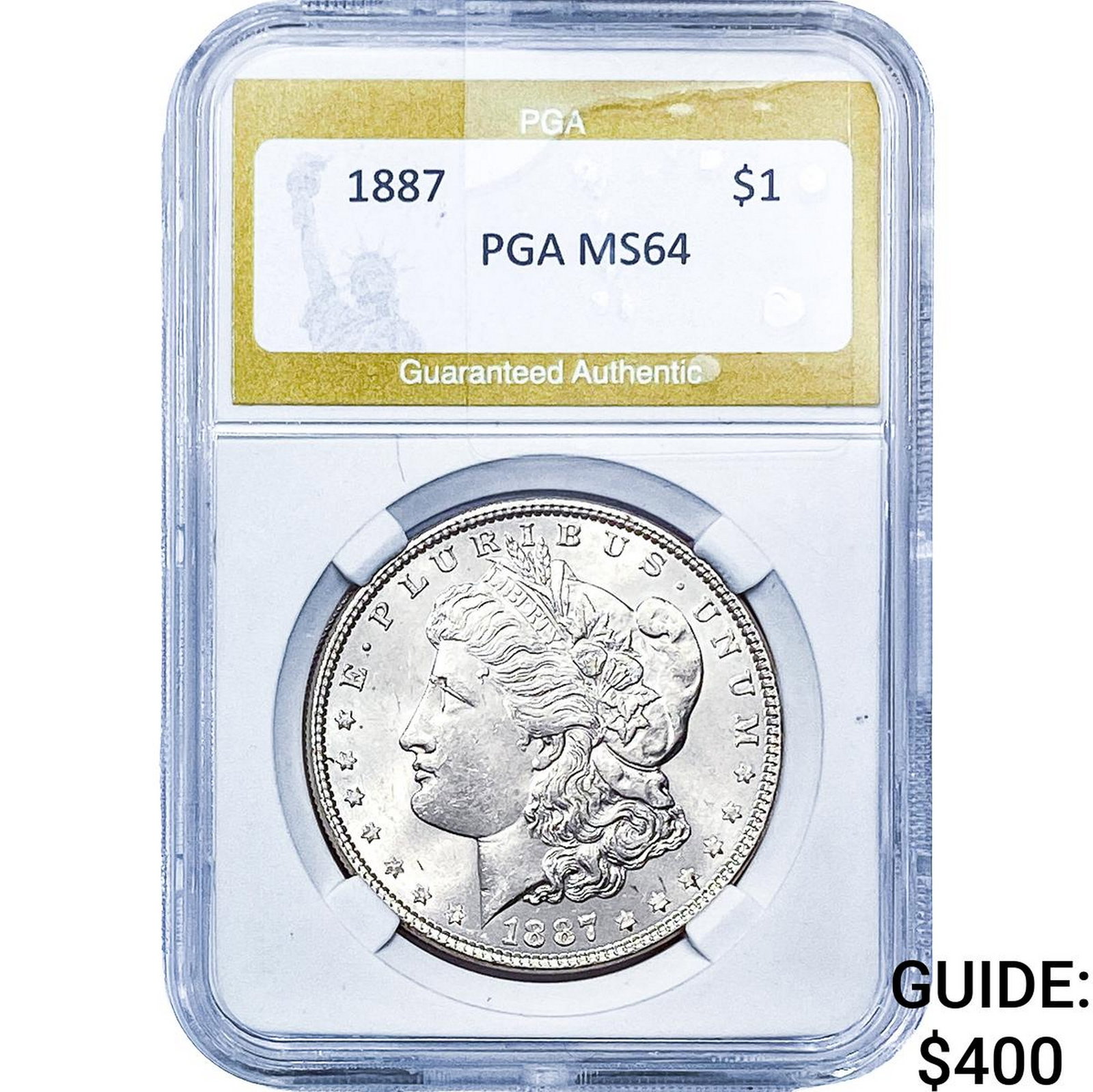 1887 Morgan Silver Dollar PGA MS64: 1887 Morgan Silver Dollar PGA MS64
