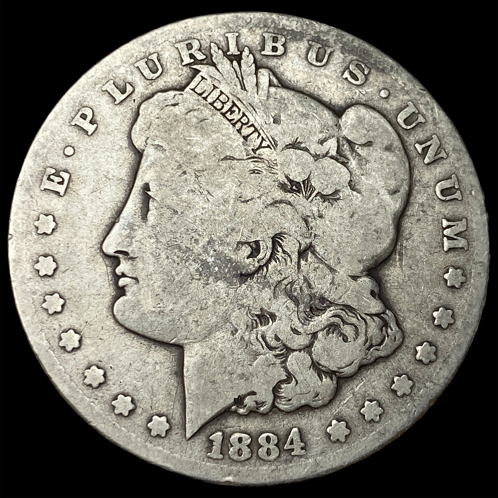 1884-CC Silver Morgan Dollar LIGHTLY CIRCULATED: 1884-CC Silver Morgan Dollar LIGHTLY CIRCULATED