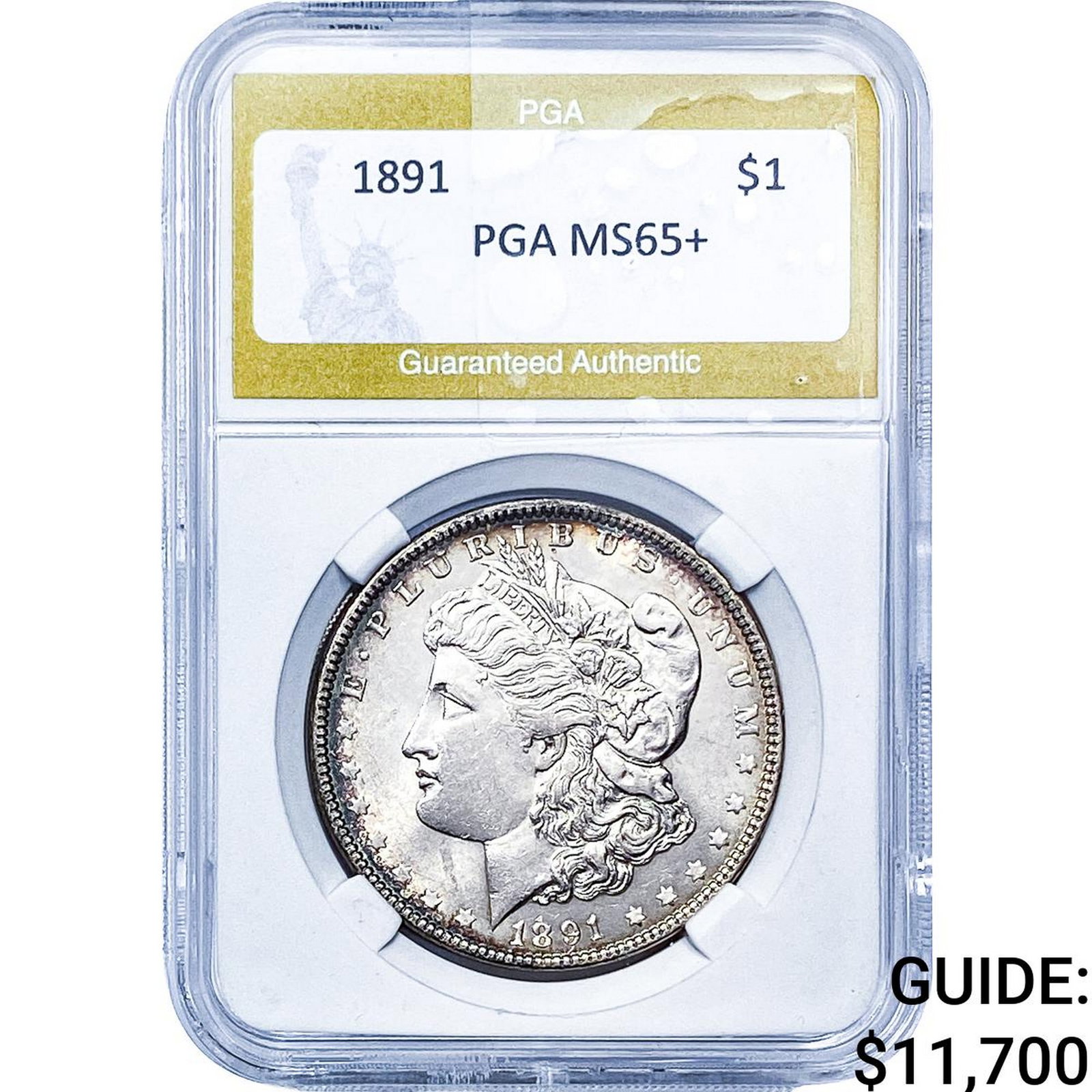 1891 Morgan Silver Dollar PGA MS65+: 1891 Morgan Silver Dollar PGA MS65+