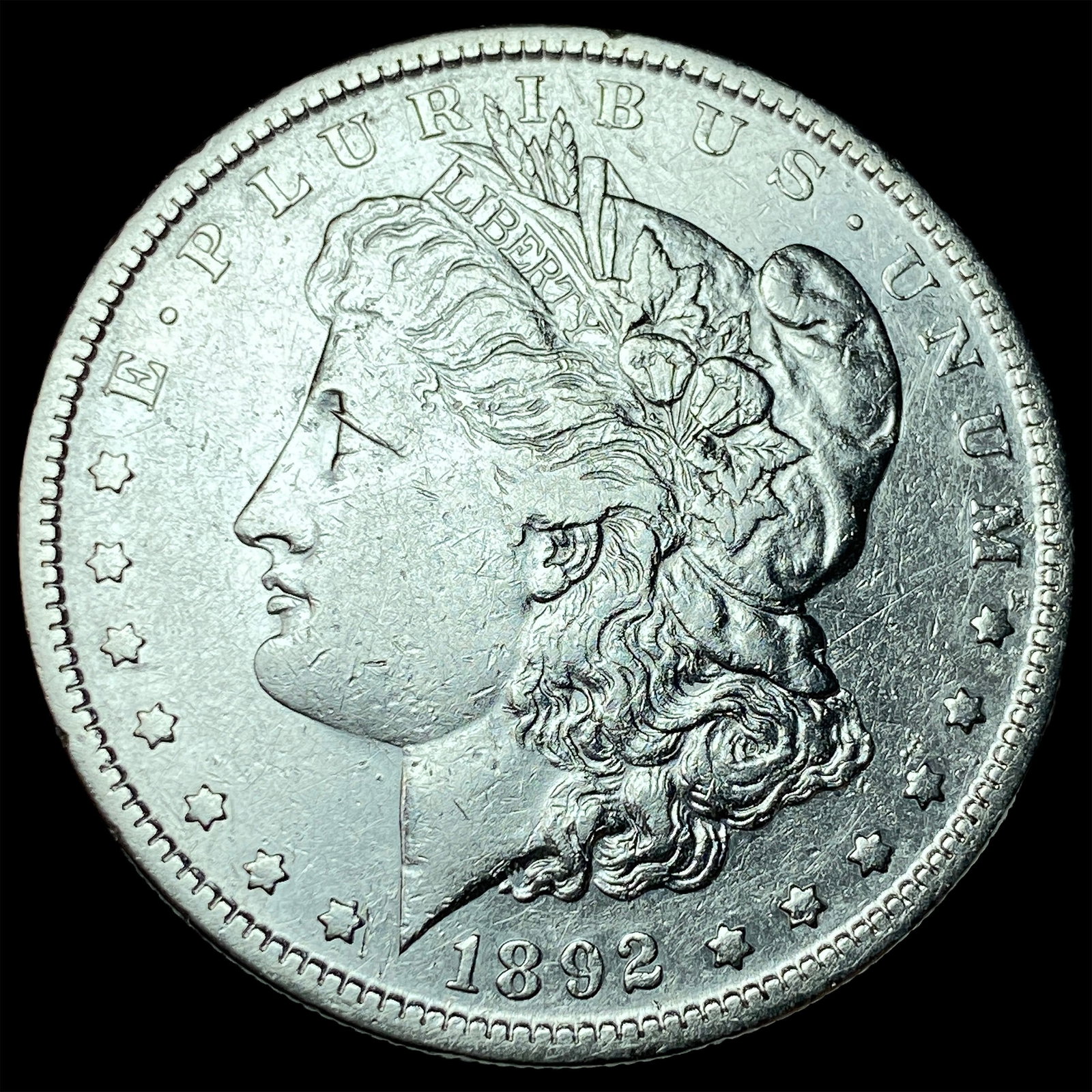 1892-S Silver Morgan Dollar CLOSELY UNCIRCULATED: 1892-S Silver Morgan Dollar CLOSELY UNCIRCULATED