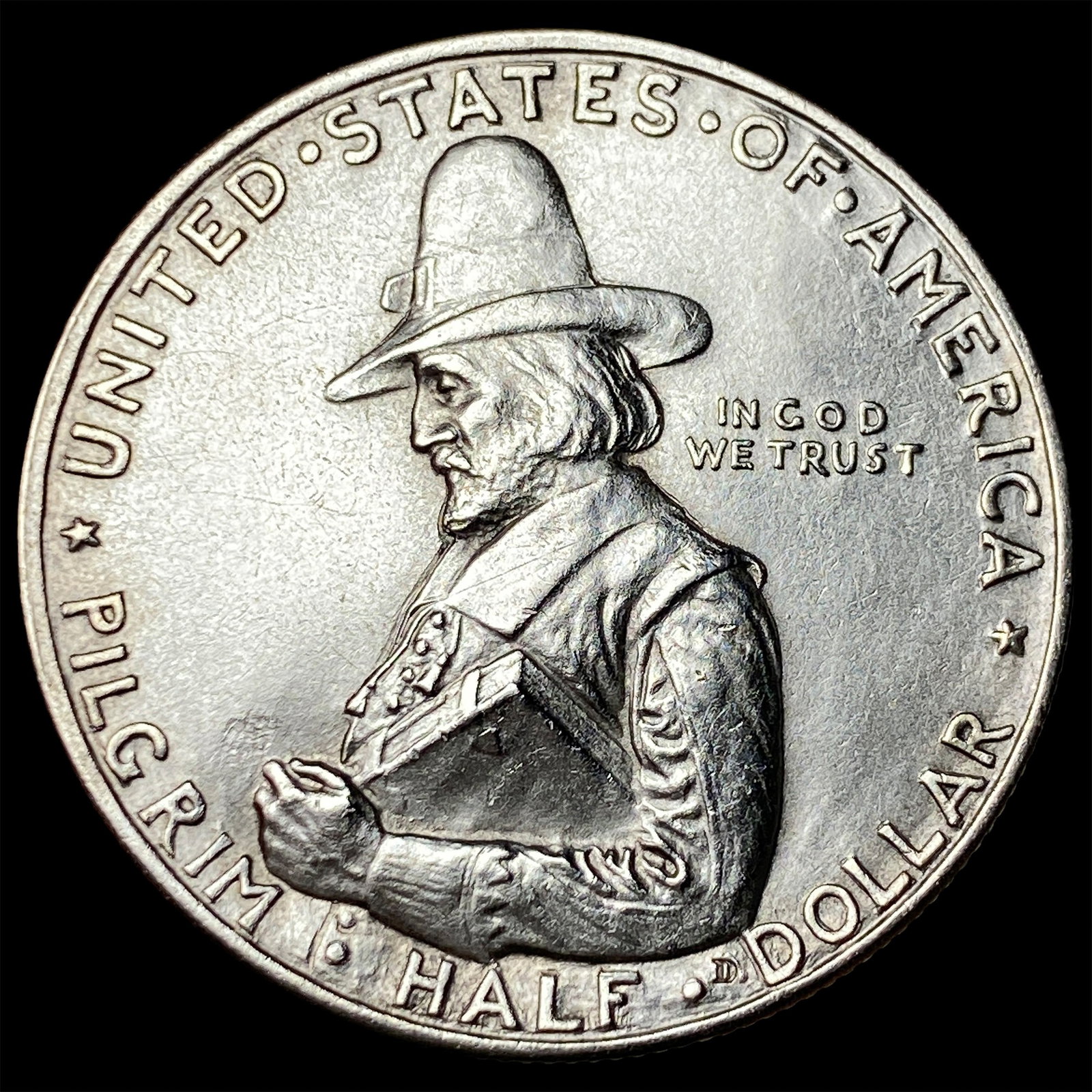 1920 Silver Pilgrim Half Dollar CHOICE AU (1 of 2)