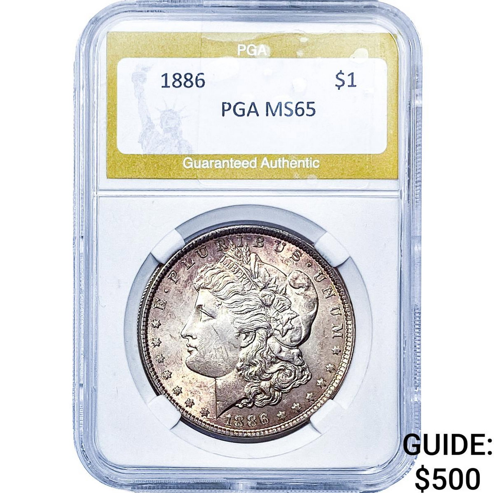 1886 Morgan Silver Dollar PGA MS65: 1886 Morgan Silver Dollar PGA MS65