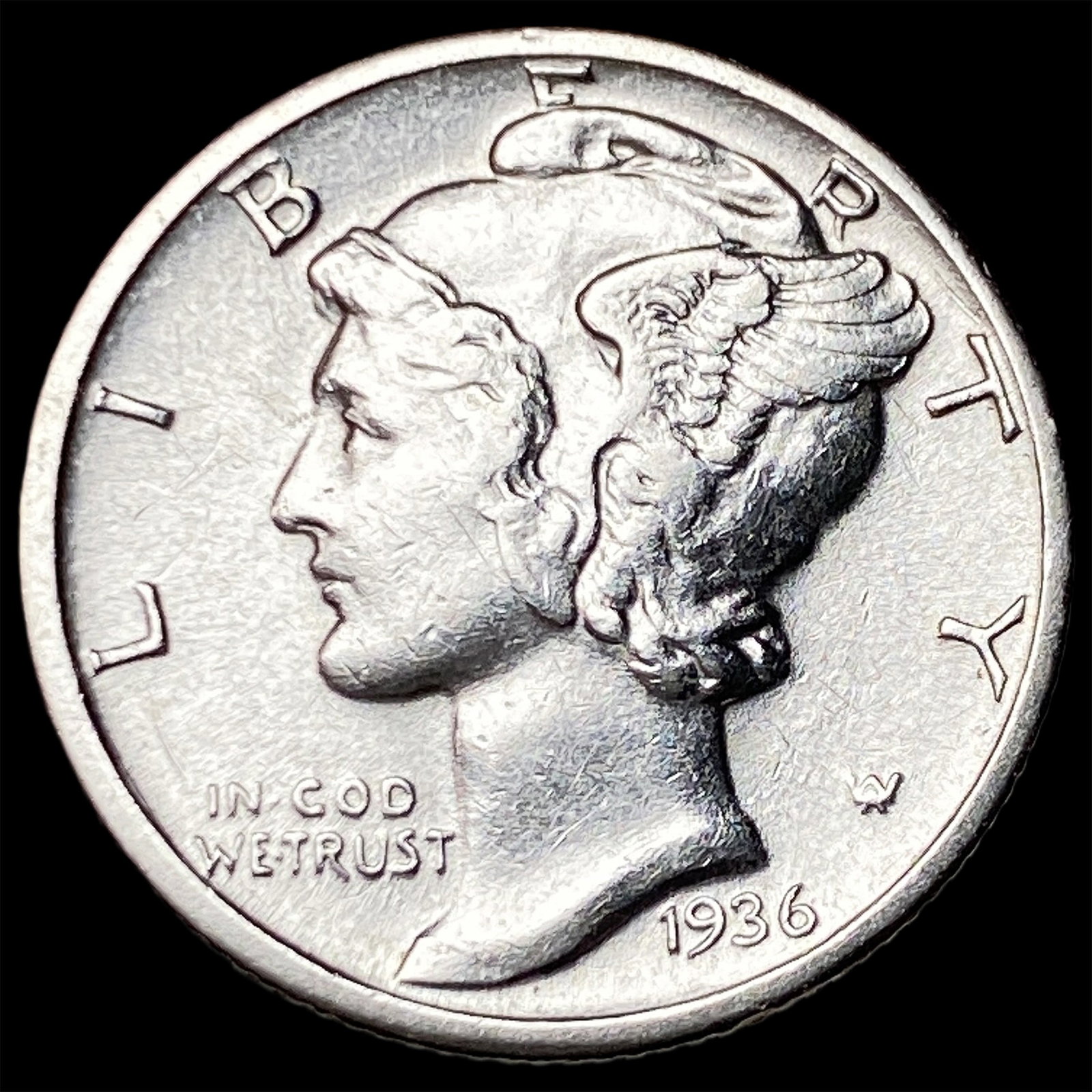 1936-D Mercury Dime CHOICE BU (1 of 2)