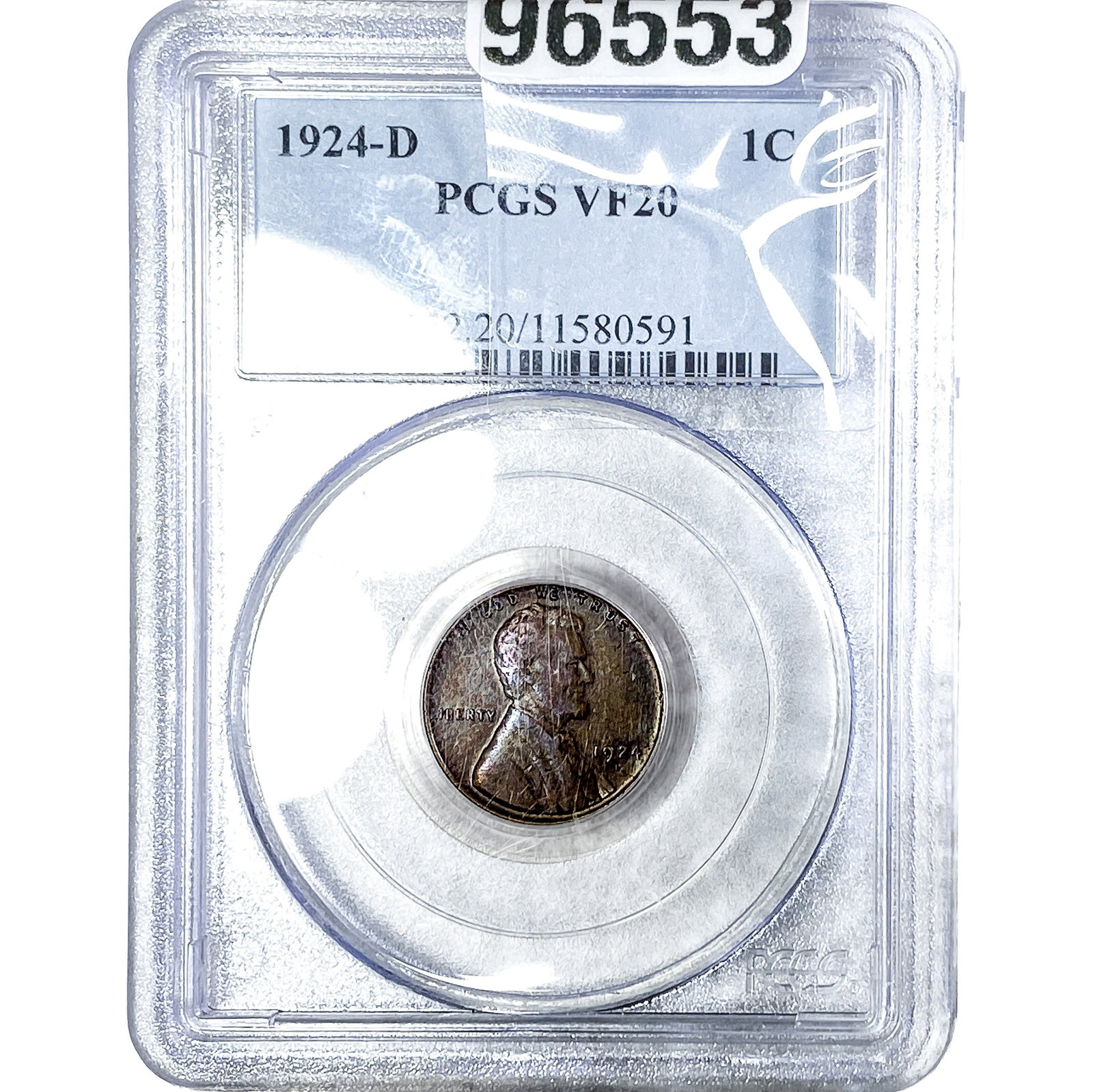 1924-D Wheat Cent PCGS VF20: 1924-D Wheat Cent PCGS VF20