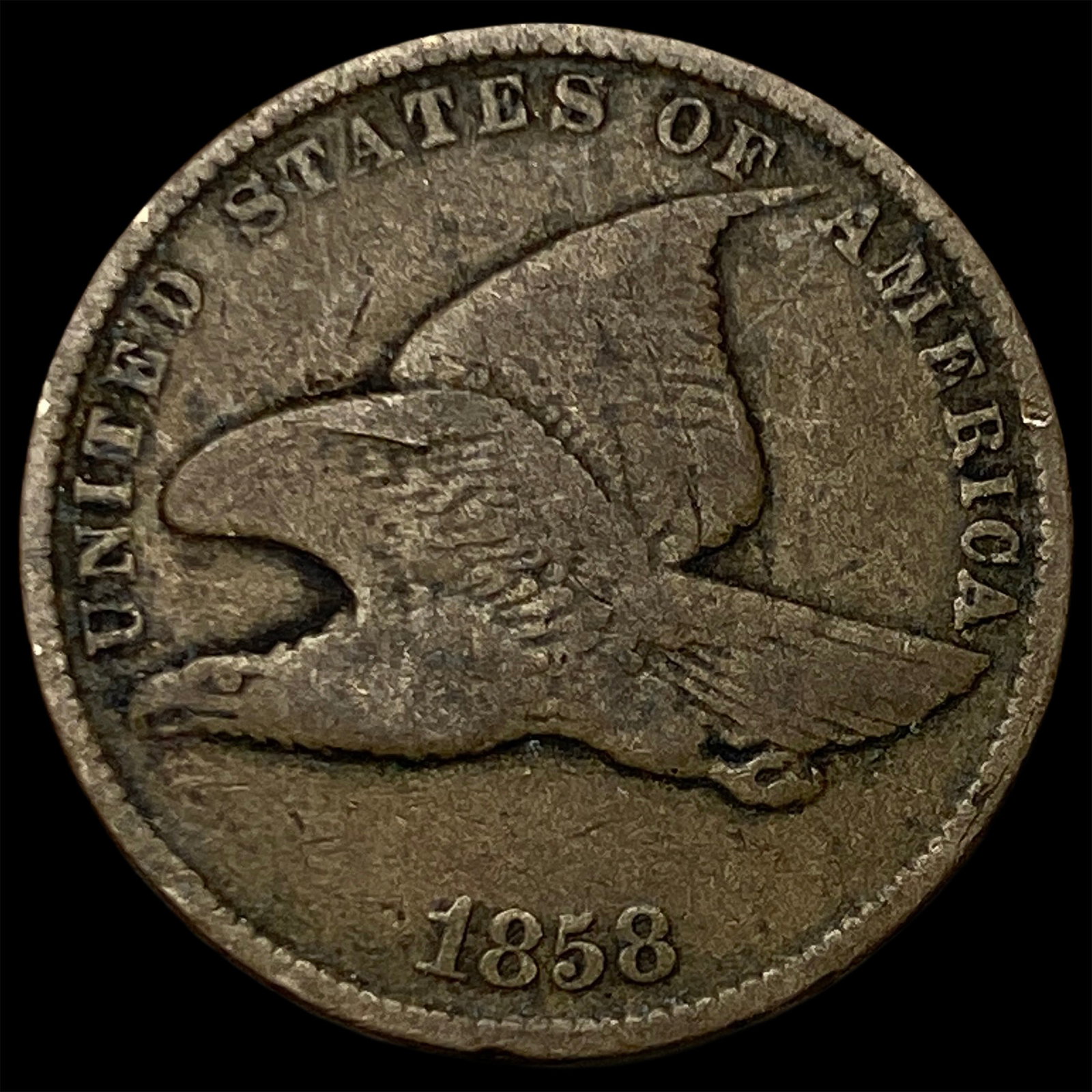 1858 Flying Eagle Cent NICELY CIRCULATED: 1858 Flying Eagle Cent NICELY CIRCULATED