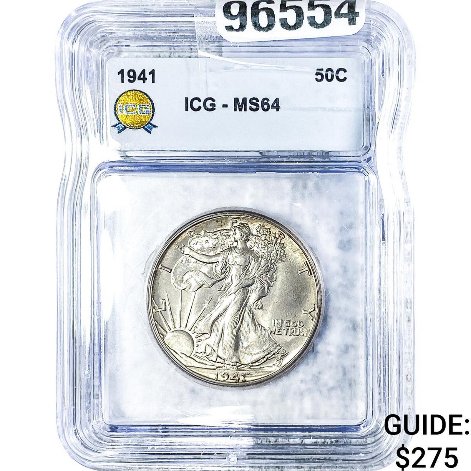 1941 Walking Liberty Half Dollar ICG MS64: 1941 Walking Liberty Half Dollar ICG MS64