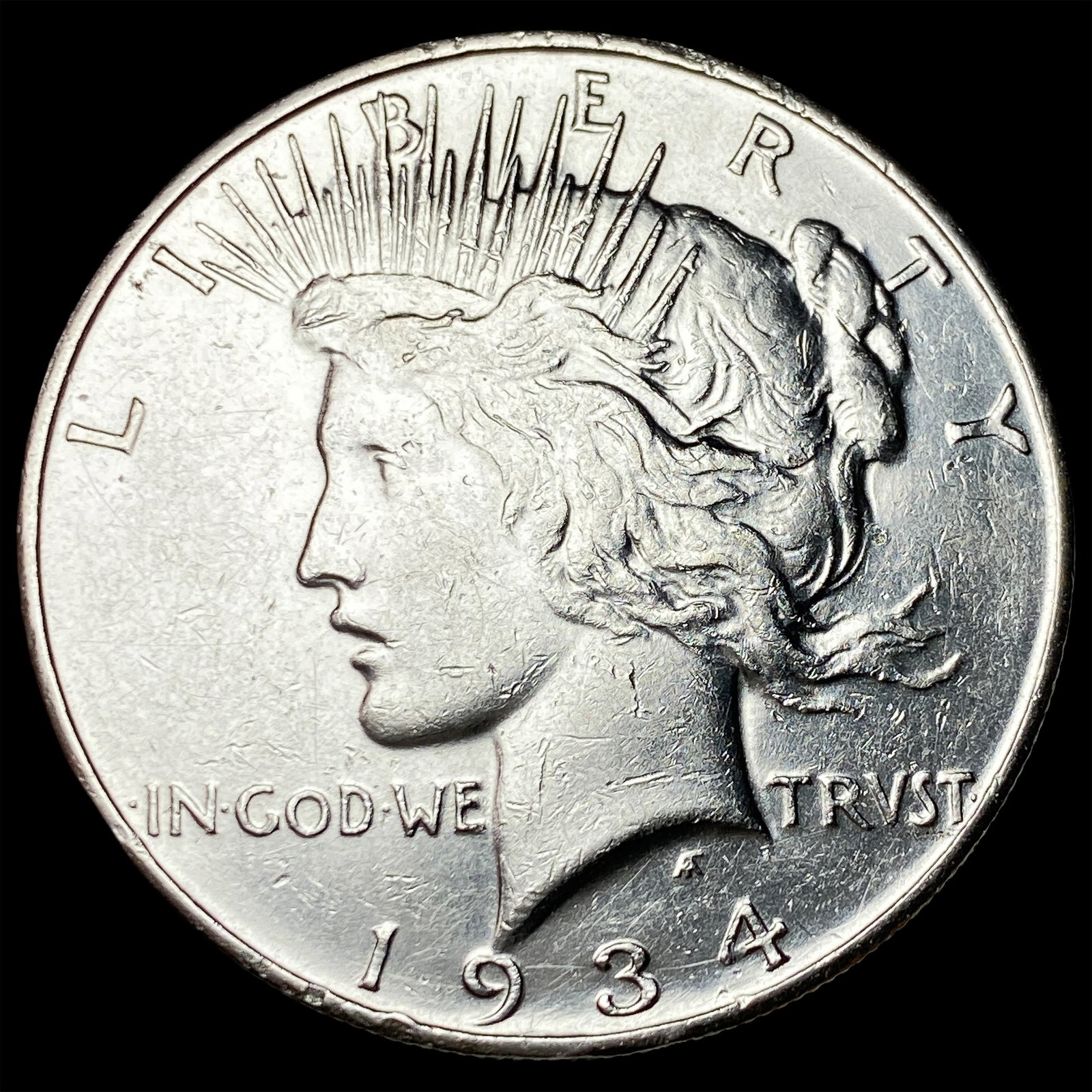 1934-D Silver Peace Dollar CHOICE AU: 1934-D Silver Peace Dollar CHOICE AU