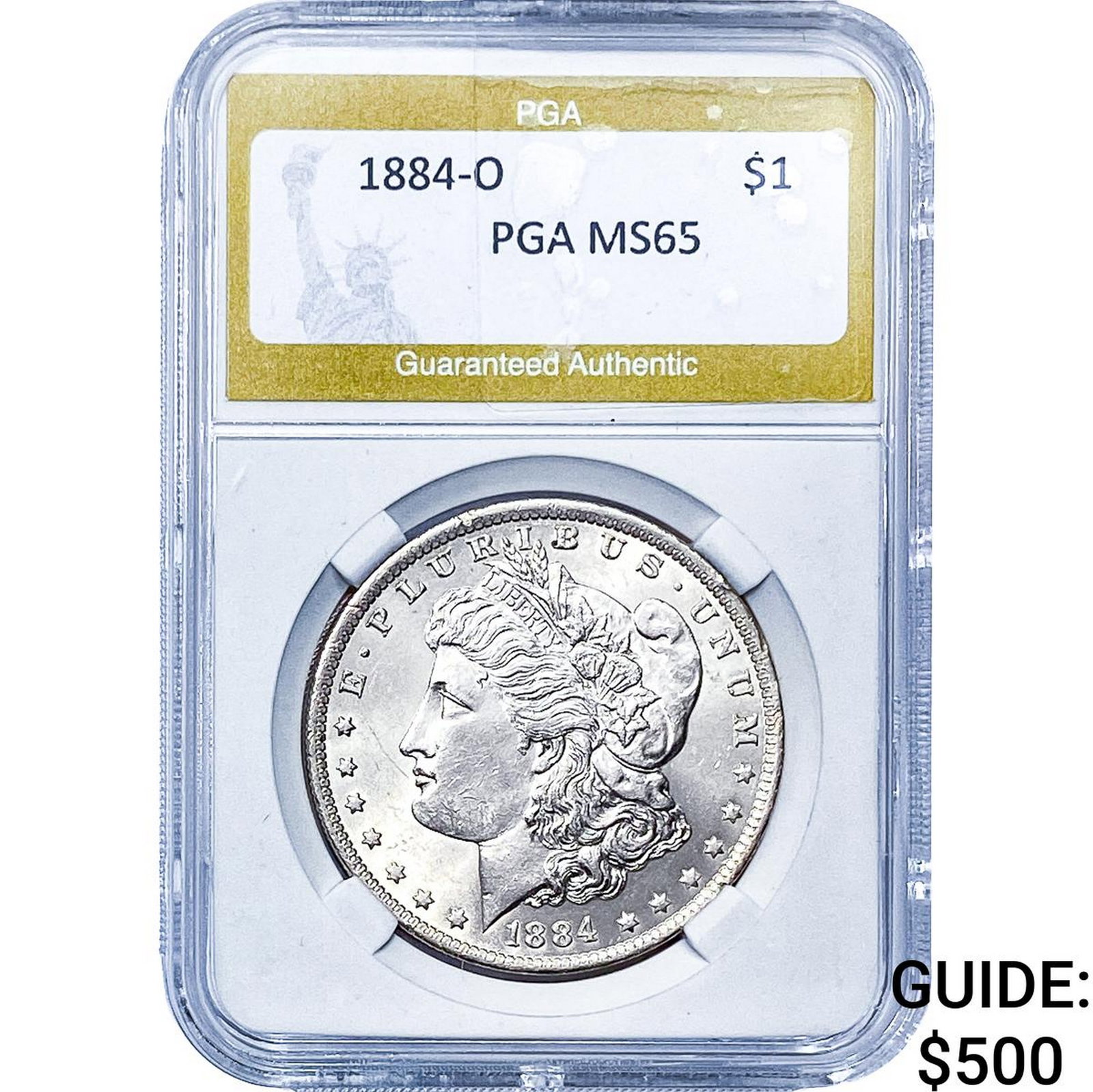 1884-O Morgan Silver Dollar PGA MS65: 1884-O Morgan Silver Dollar PGA MS65