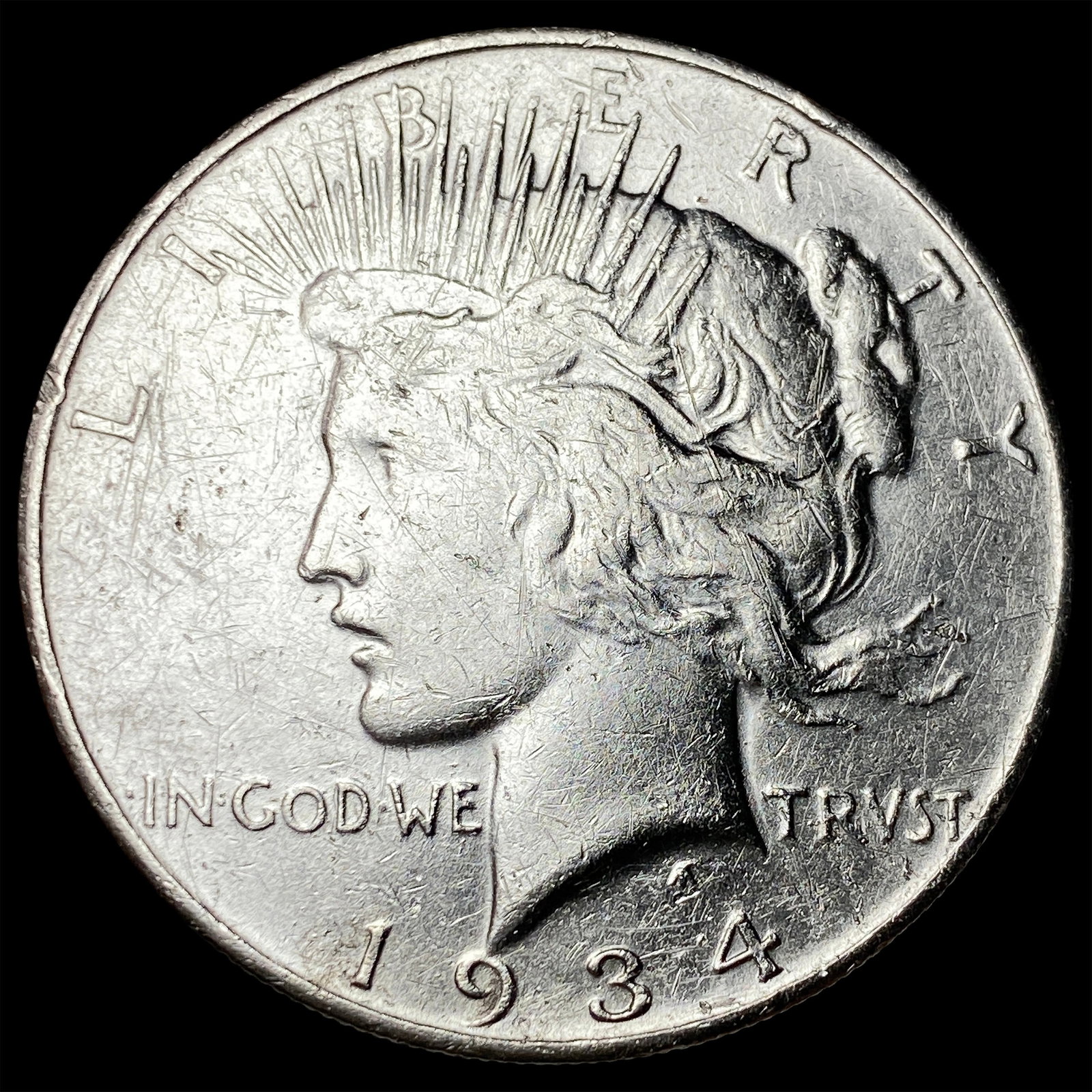 1934-D Silver Peace Dollar CLOSELY UNCIRCULATED: 1934-D Silver Peace Dollar CLOSELY UNCIRCULATED
