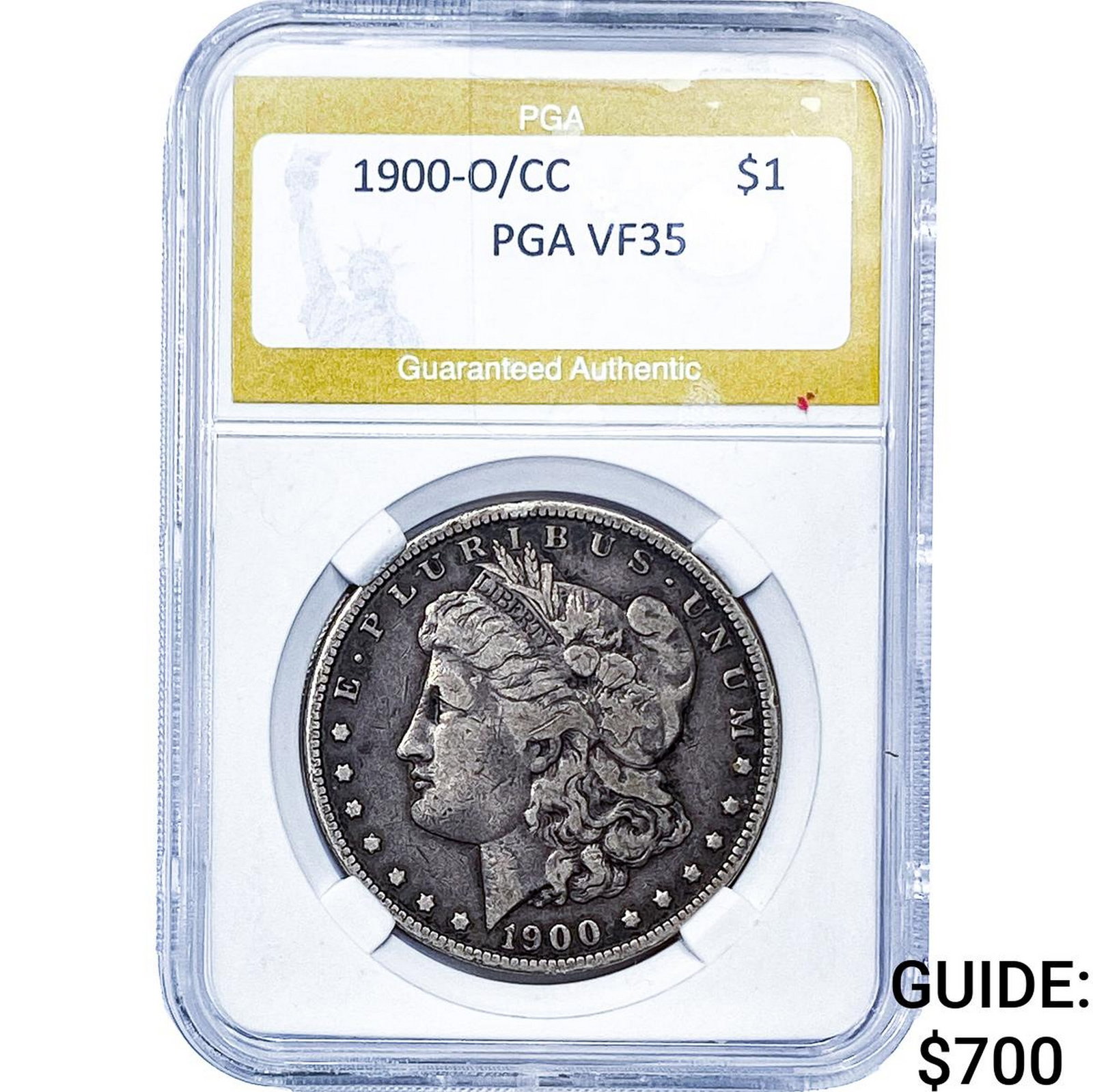 1900-O/CC Morgan Silver Dollar PGA F35: 1900-O/CC Morgan Silver Dollar PGA F35