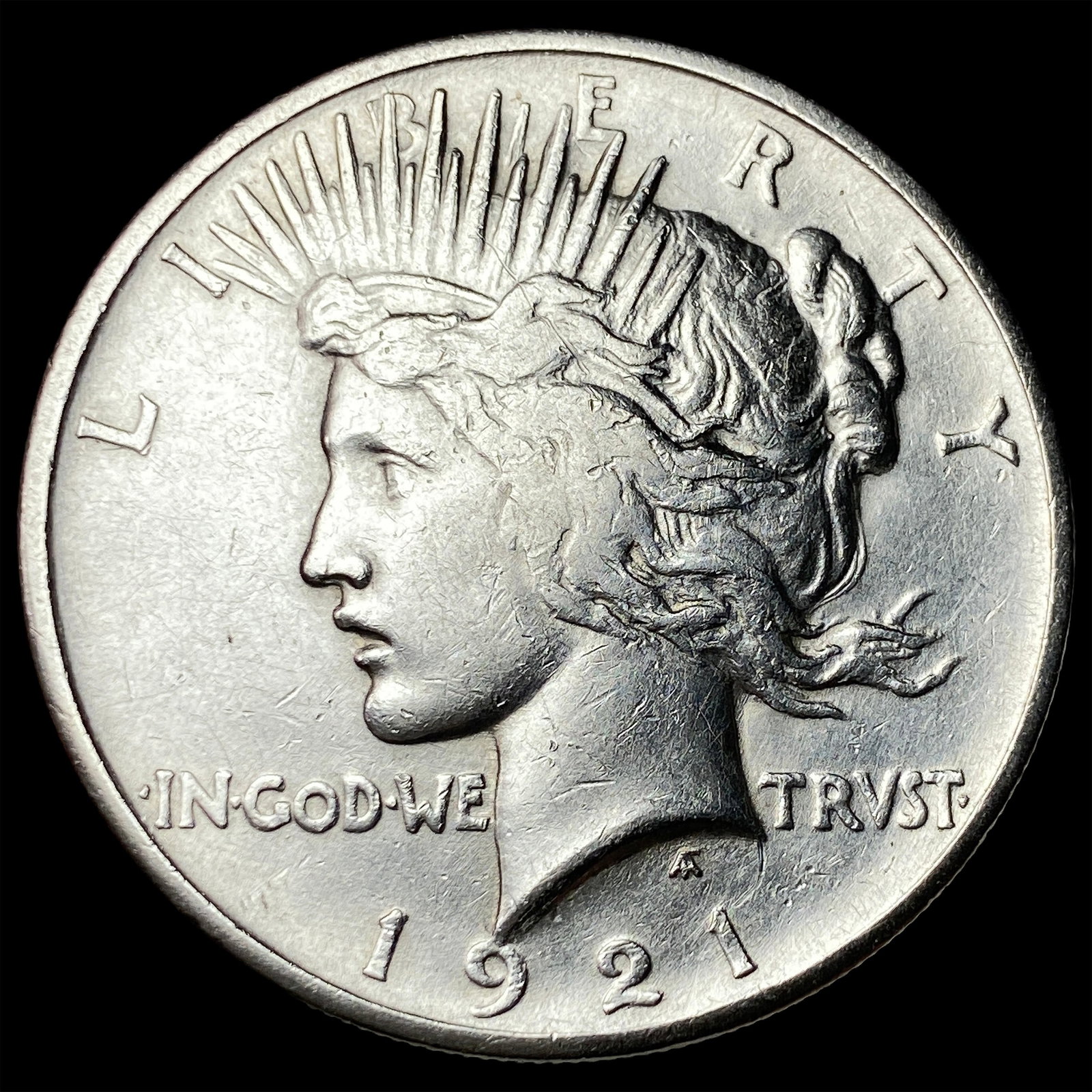 1921 Silver Peace Dollar CLOSELY UNCIRCULATED: 1921 Silver Peace Dollar CLOSELY UNCIRCULATED