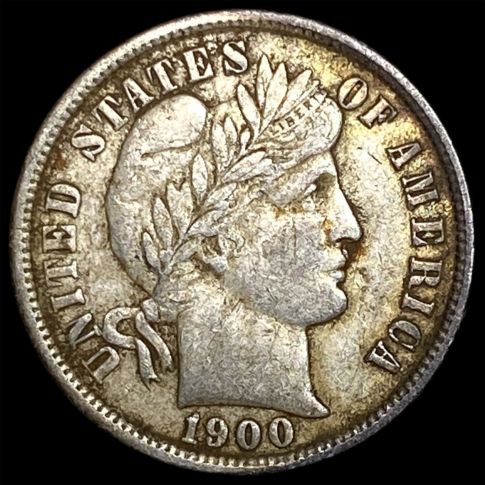 1900 Silver Barber Dime NEARLY UNCIRCULATED (1 of 2)