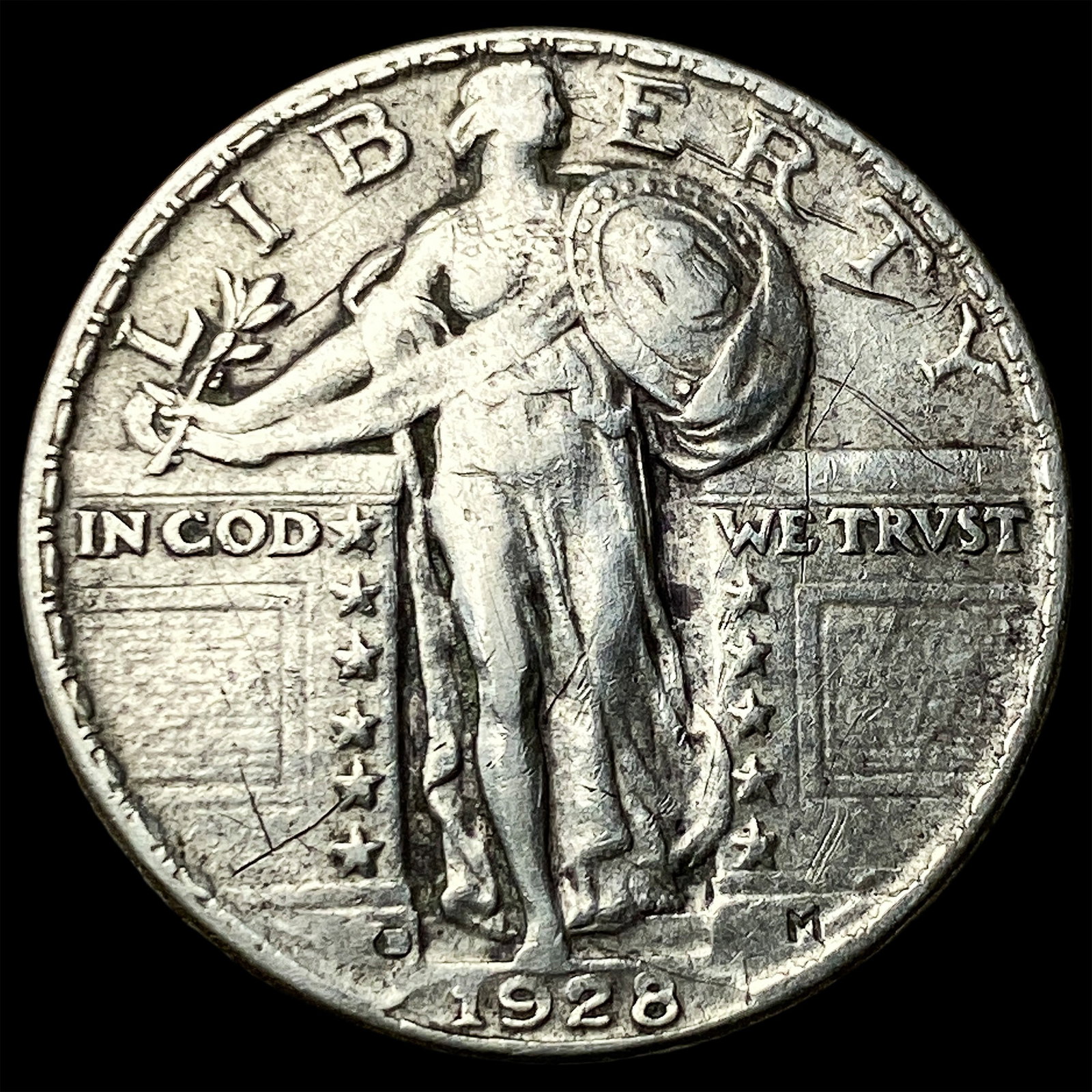 1928-D Silver Standing Liberty Quarter NEARLY UNCIRCULATED: 1928-D Silver Standing Liberty Quarter NEARLY UNCIRCULATED