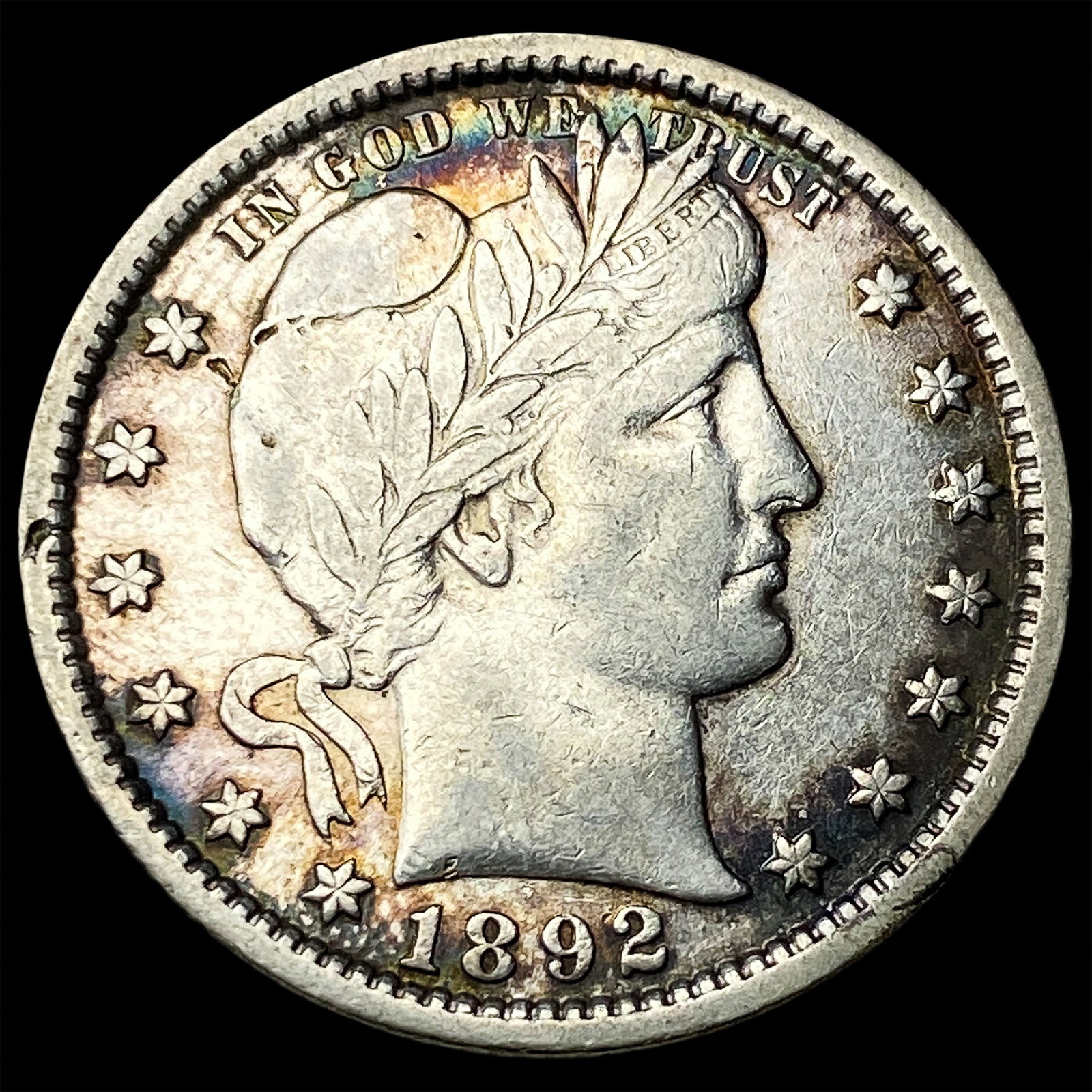 1892 Silver Barber Quarter NEARLY UNCIRCULATED (1 of 2)