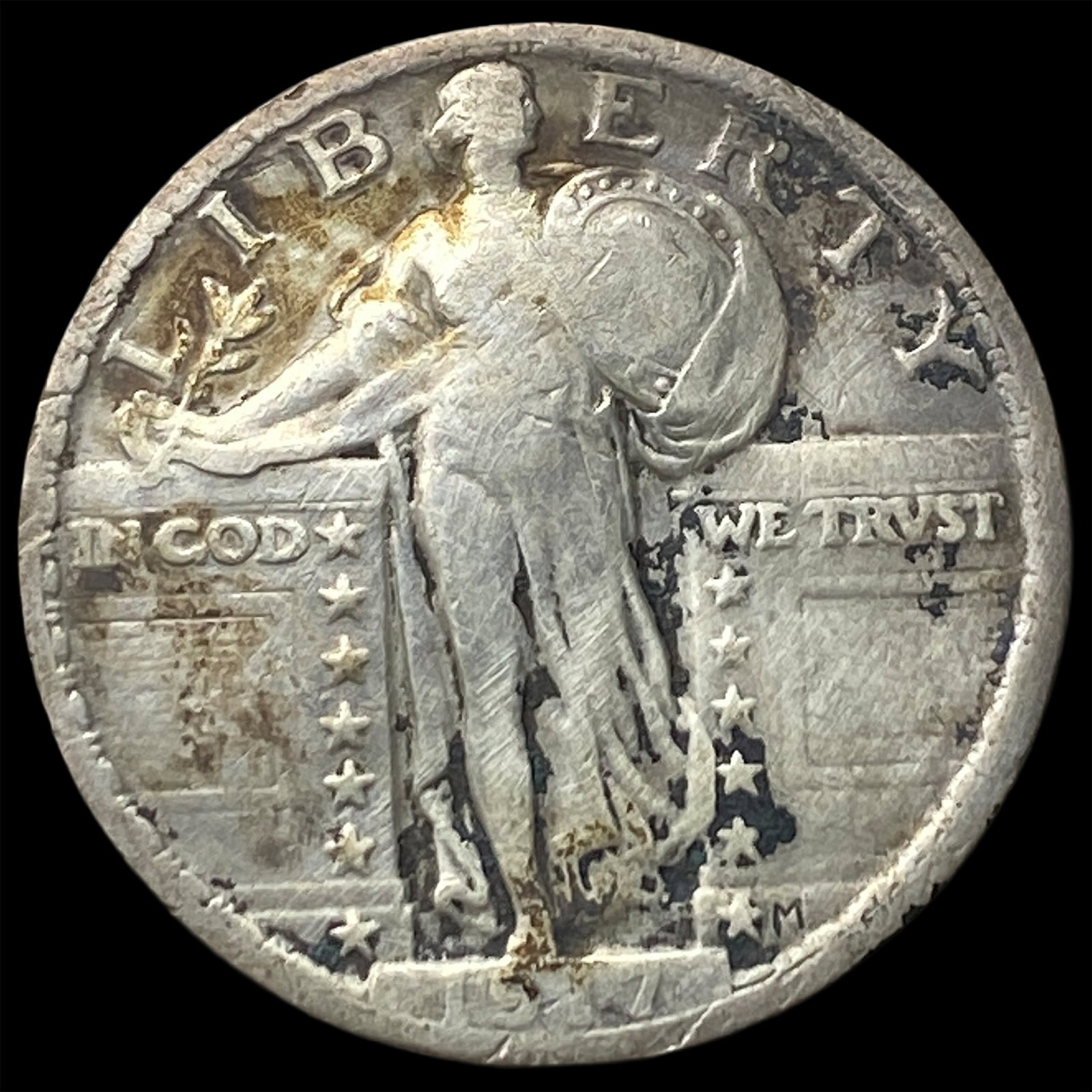 1917 Type 2 Standing Liberty Quarter LIGHTLY CIRCULATED (1 of 2)