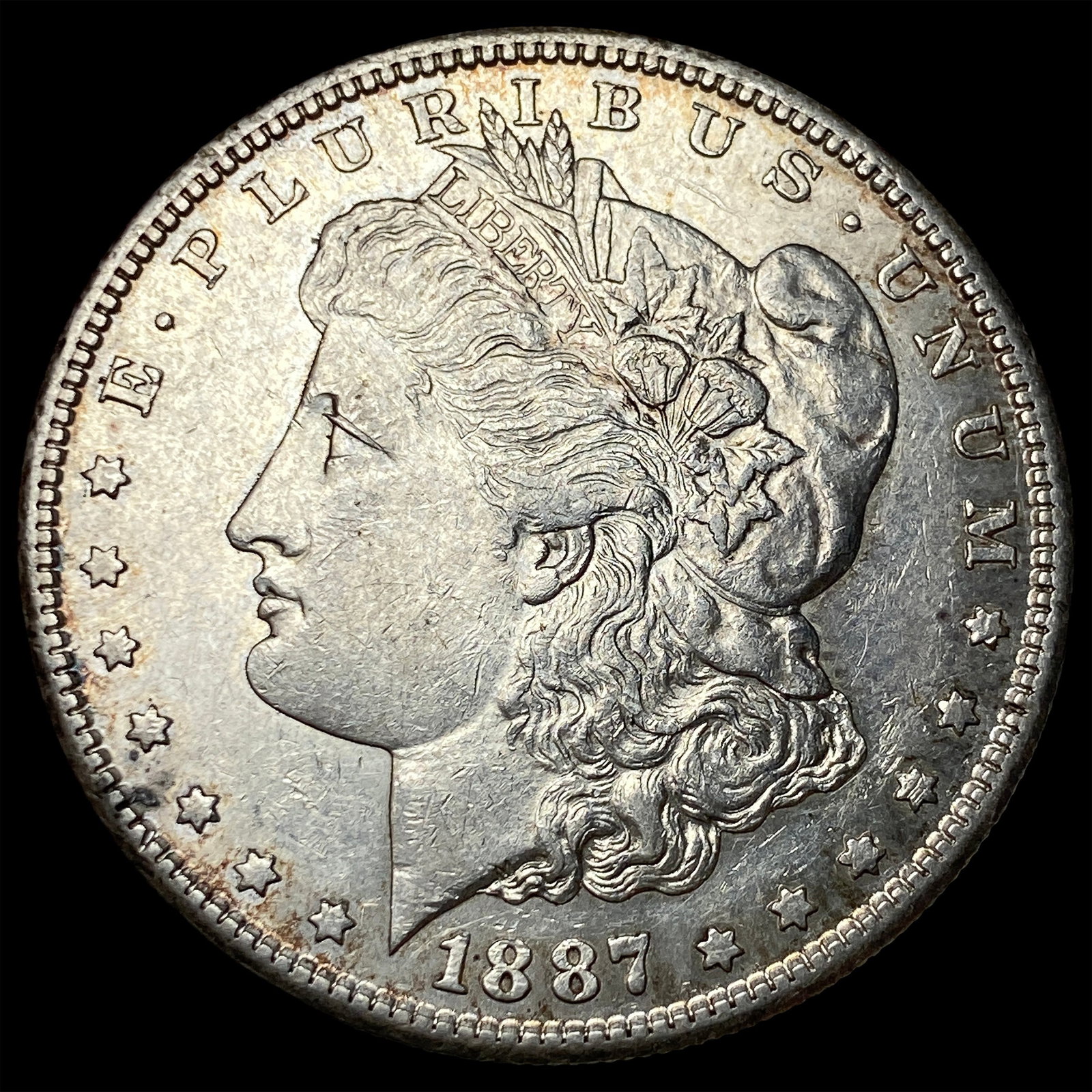 1887-S Silver Morgan Dollar CHOICE AU: 1887-S Silver Morgan Dollar CHOICE AU