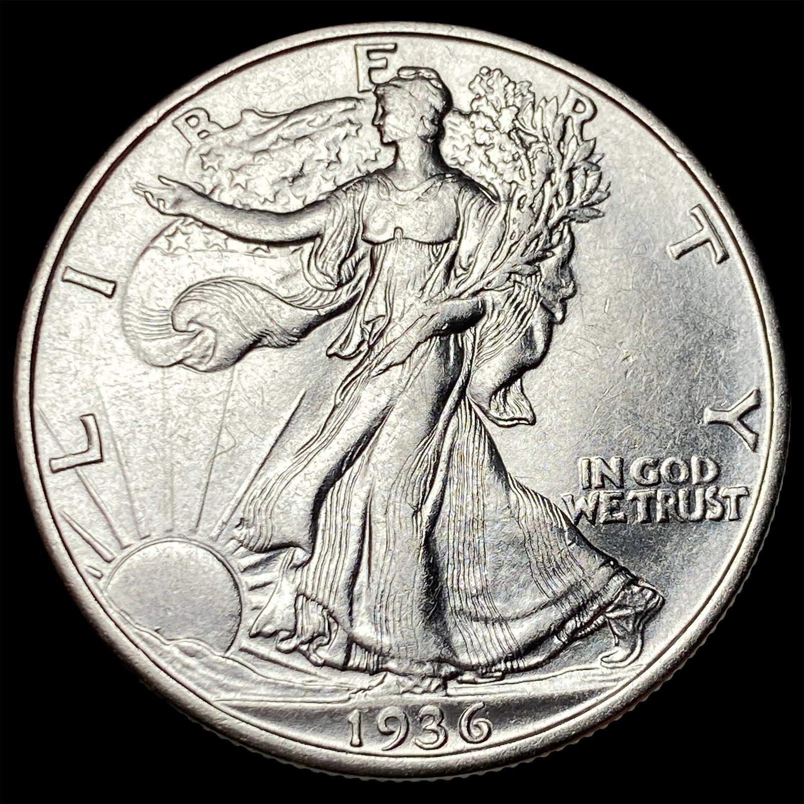 1936-D Silver Walking Liberty Half Dollar UNCIRCULATED: 1936-D Silver Walking Liberty Half Dollar UNCIRCULATED