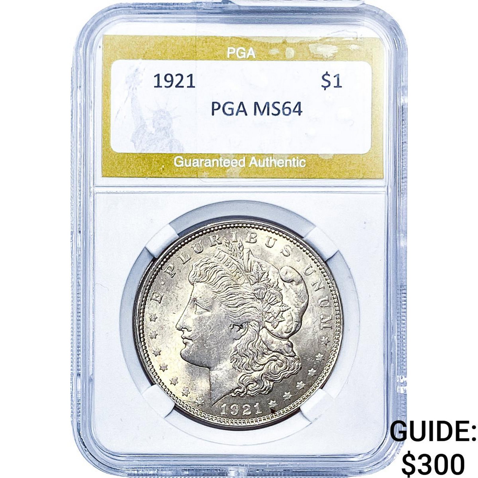 1921 Morgan Silver Dollar PGA MS64: 1921 Morgan Silver Dollar PGA MS64