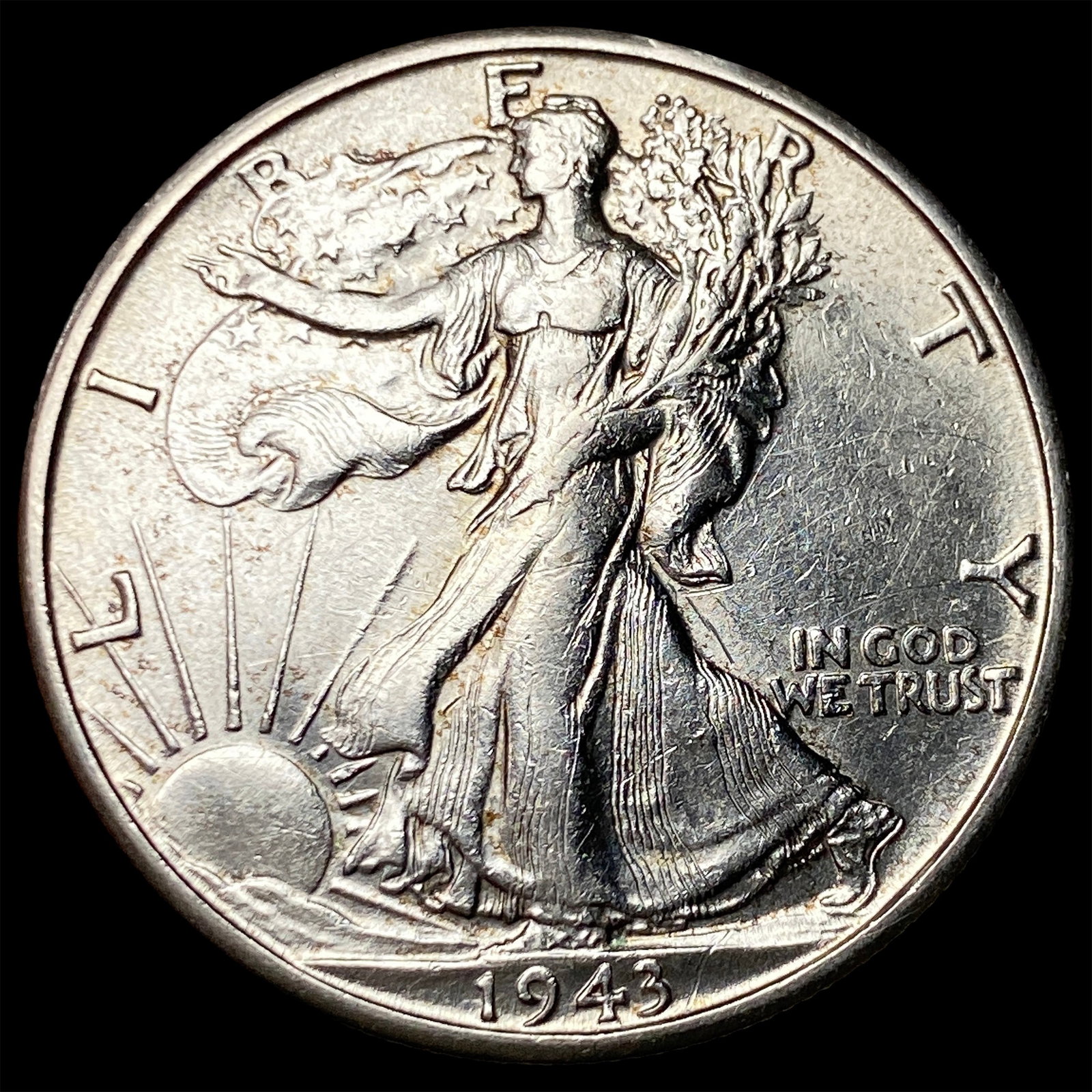 1943-S Silver Walking Liberty Half Dollar CHOICE AU: 1943-S Silver Walking Liberty Half Dollar CHOICE AU