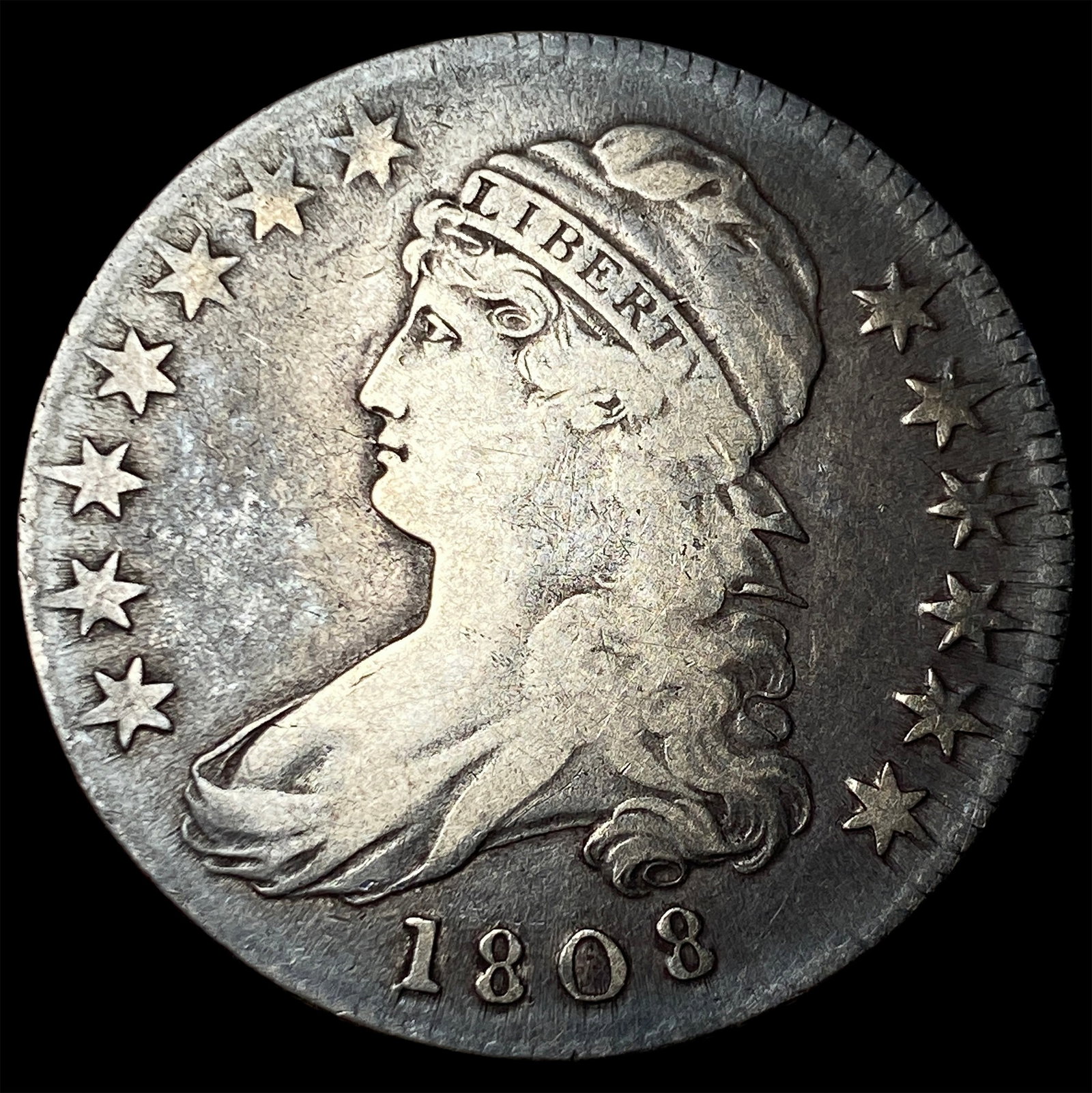 1808 Capped Bust Half Dollar LIGHTLY CIRCULATED (1 of 2)
