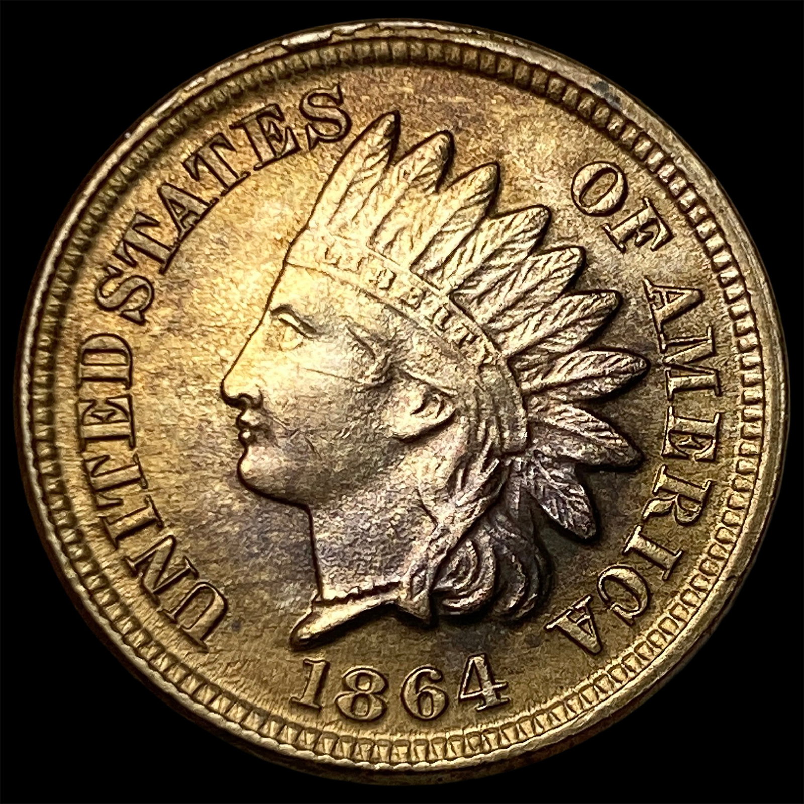 1864 Indian Head Cent CHOICE AU (1 of 2)