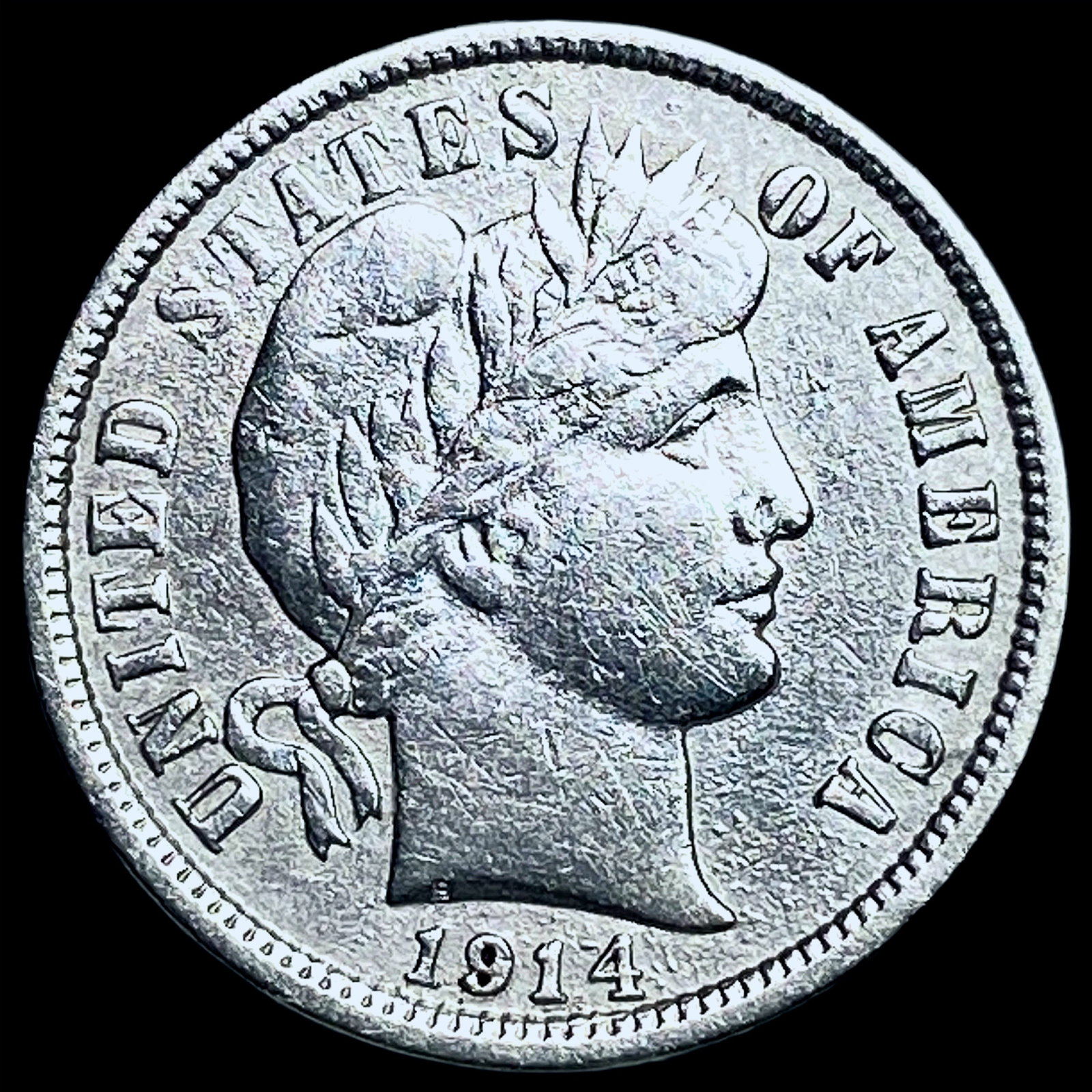 1914-D Silver Barber Dime CHOICE AU (1 of 2)