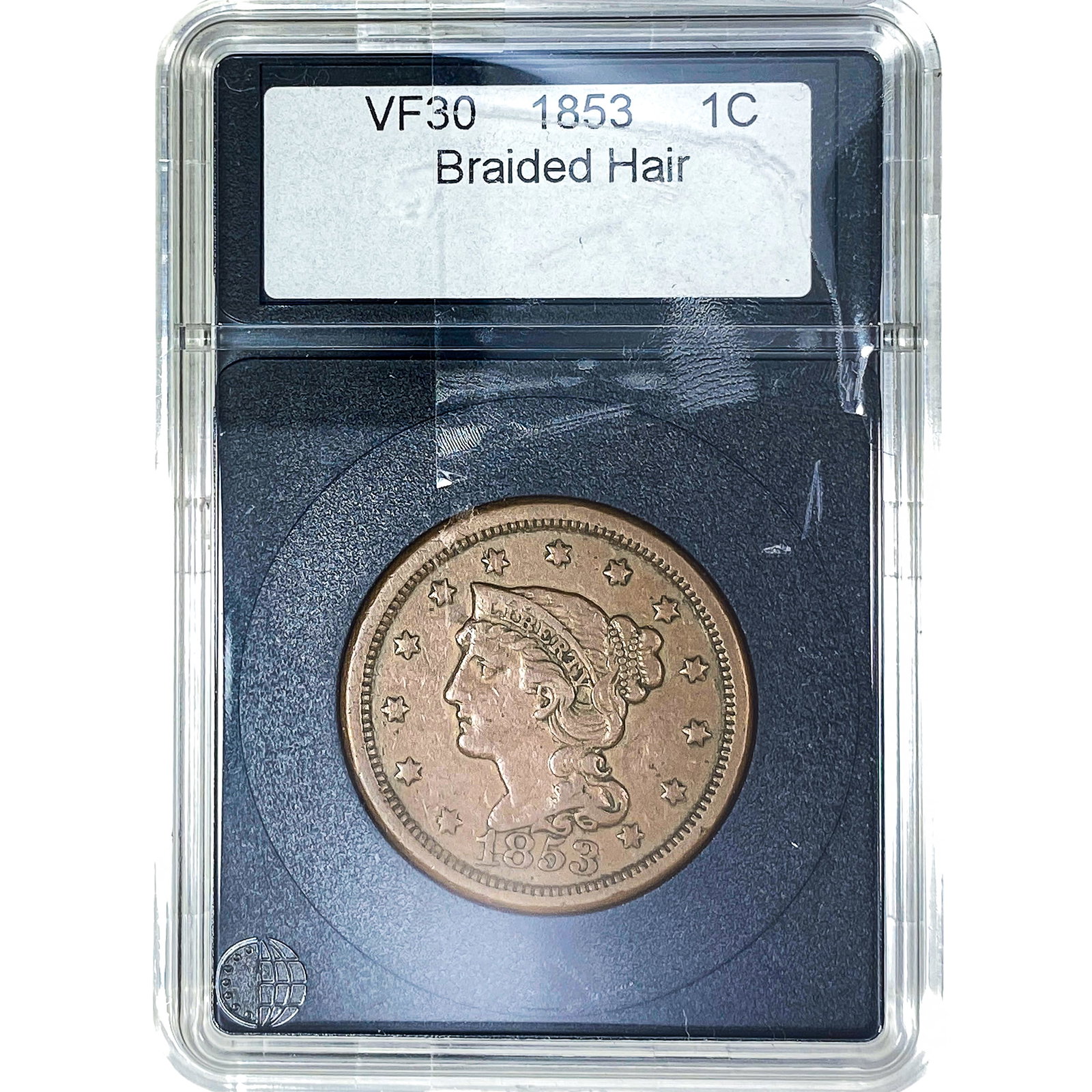 1853 Braided Hair Large Cent VF30 (1 of 2)
