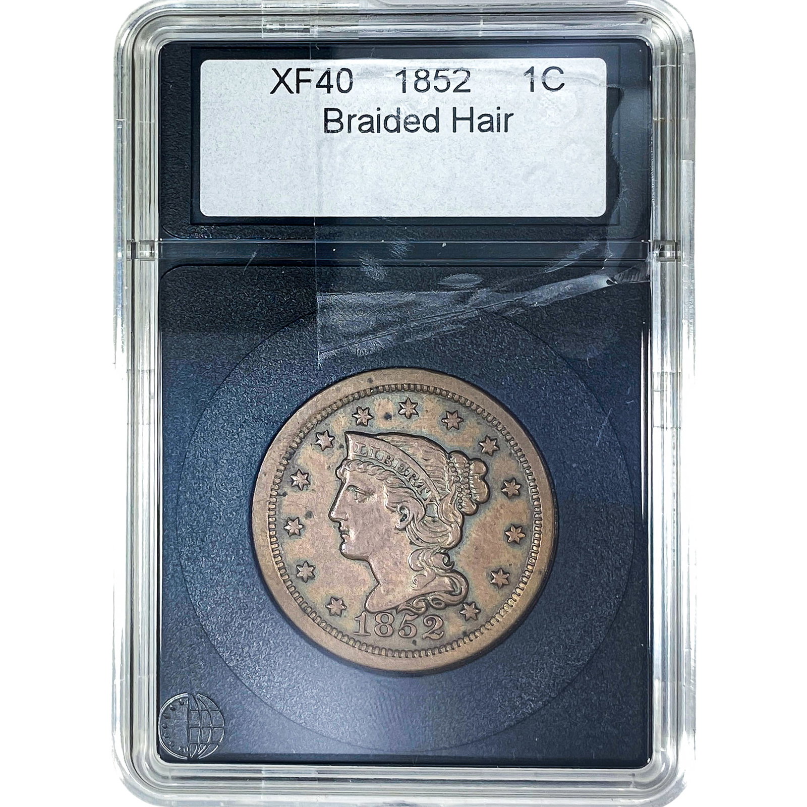 1852 Braided Hair Large Cent XF40 (1 of 2)