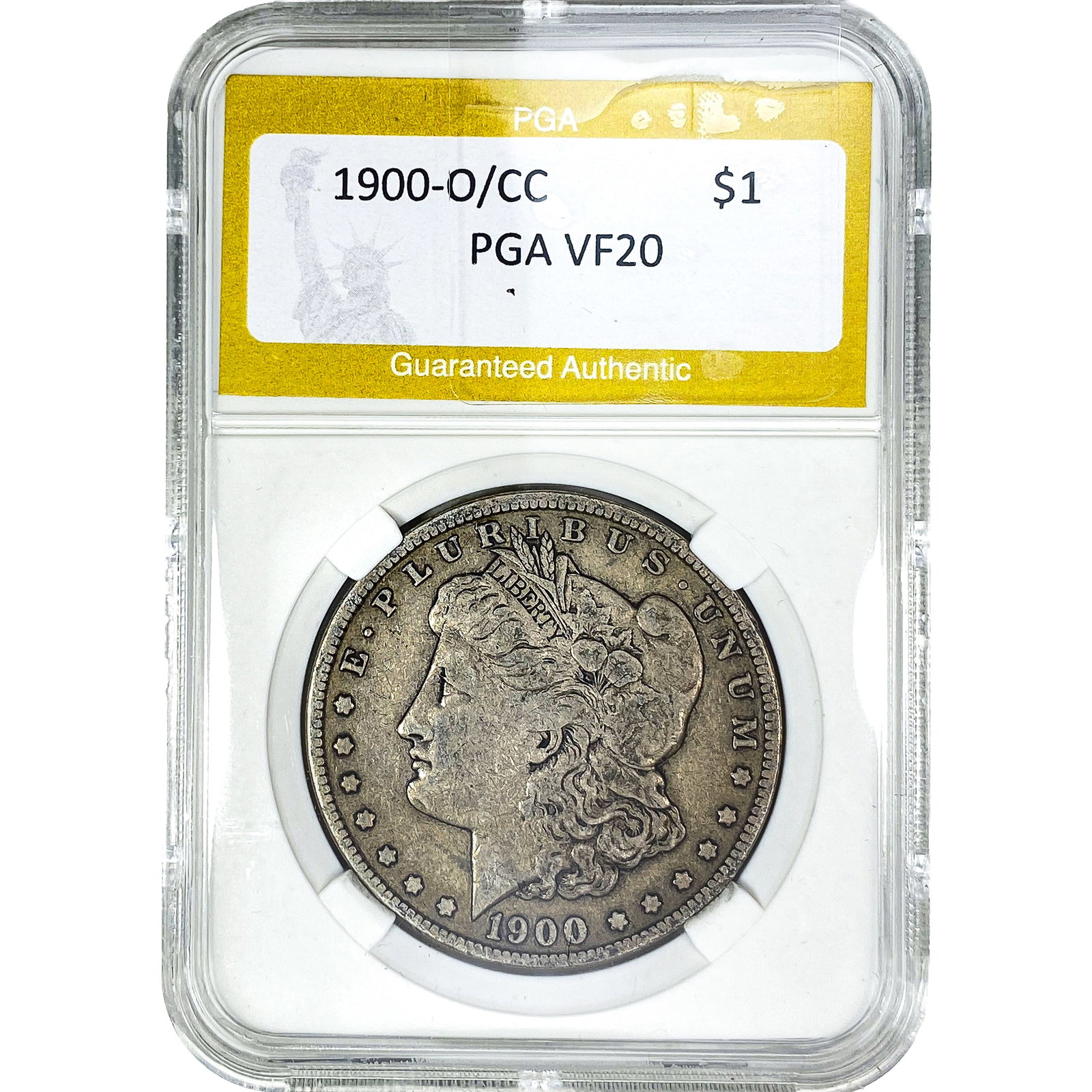 1900-O/CC Morgan Silver Dollar PGA VF20: 1900-O/CC Morgan Silver Dollar PGA VF20