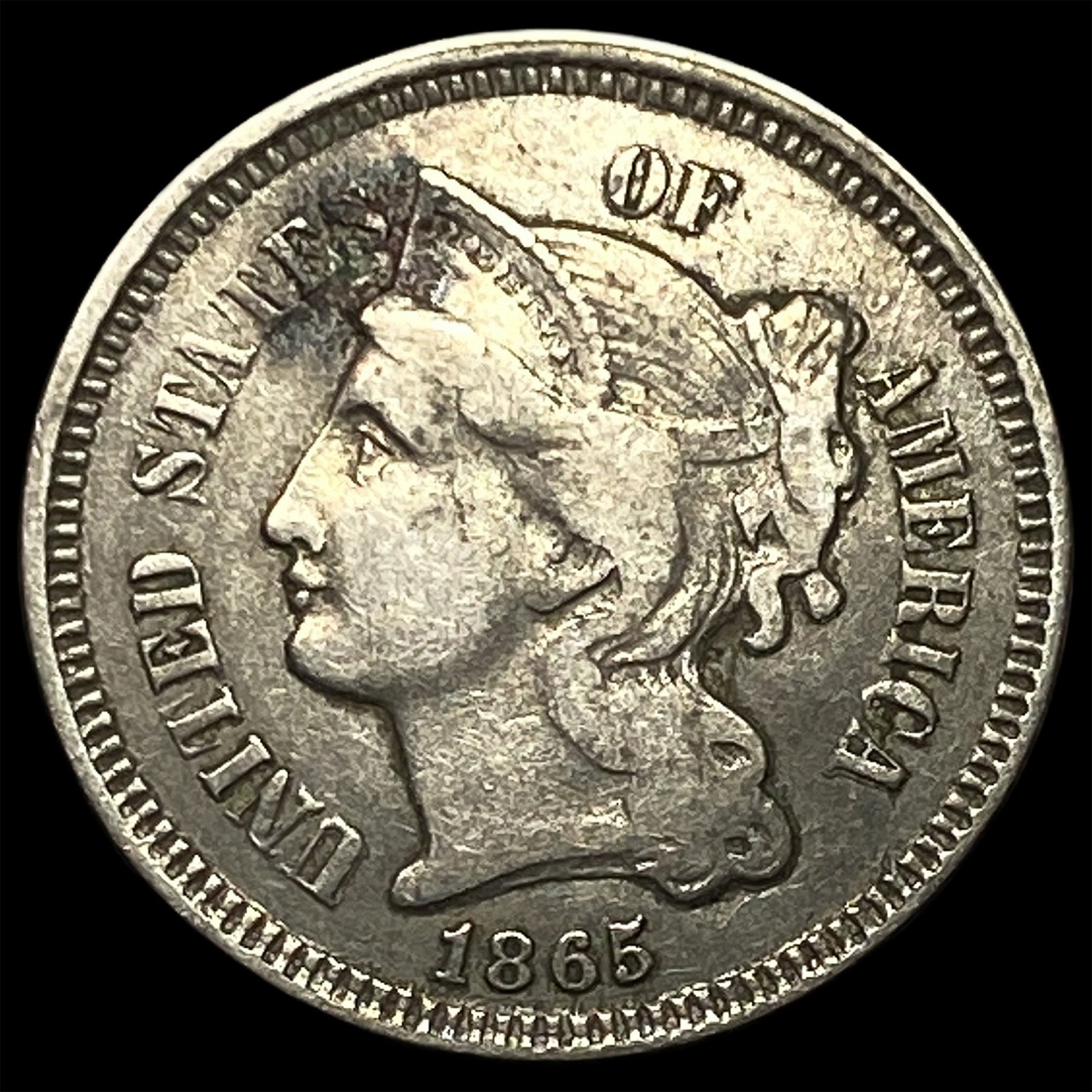 1865 Nickel Three-Cent Piece UNCIRCULATED (1 of 2)