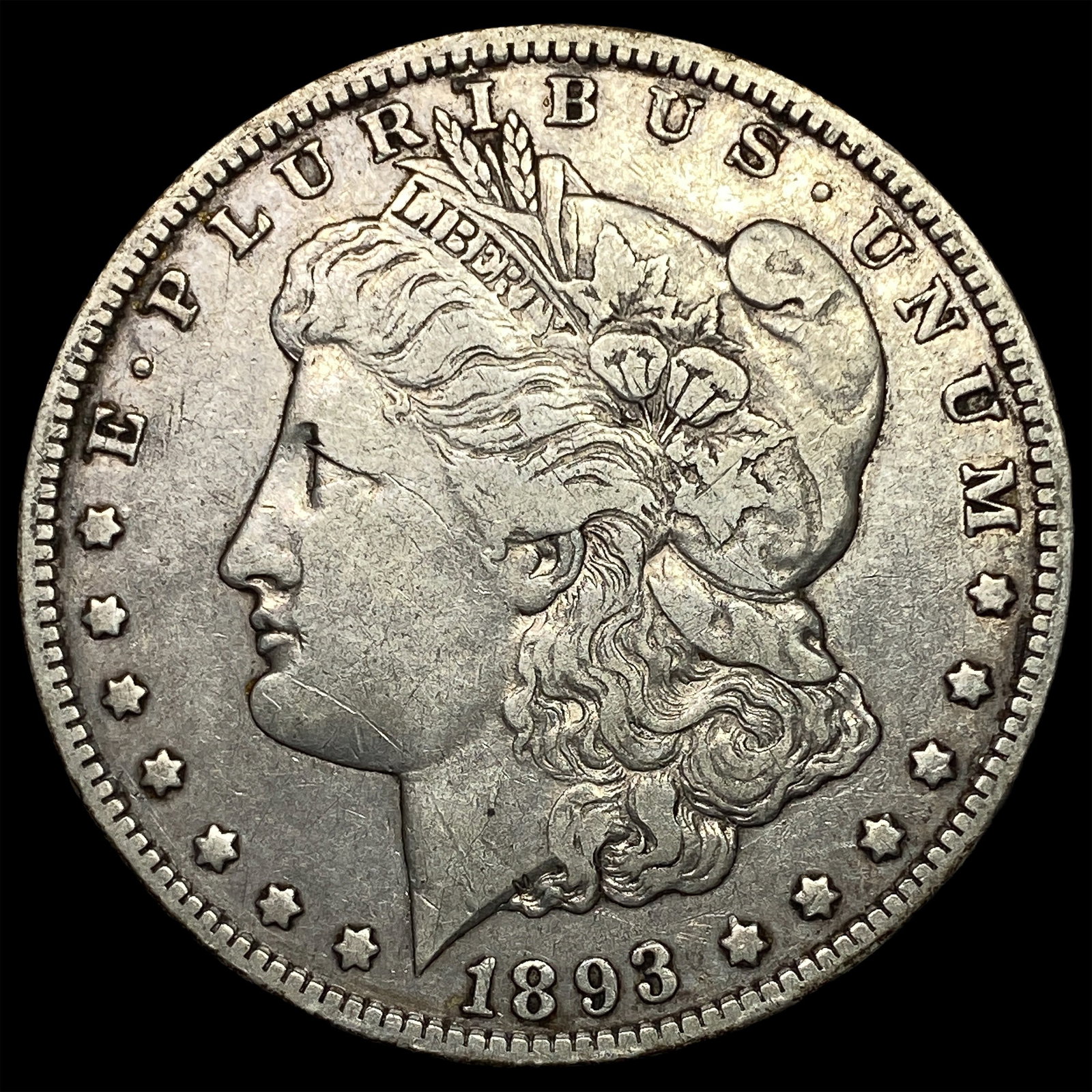 1893-O Silver Morgan Dollar NEARLY UNCIRCULATED (1 of 2)