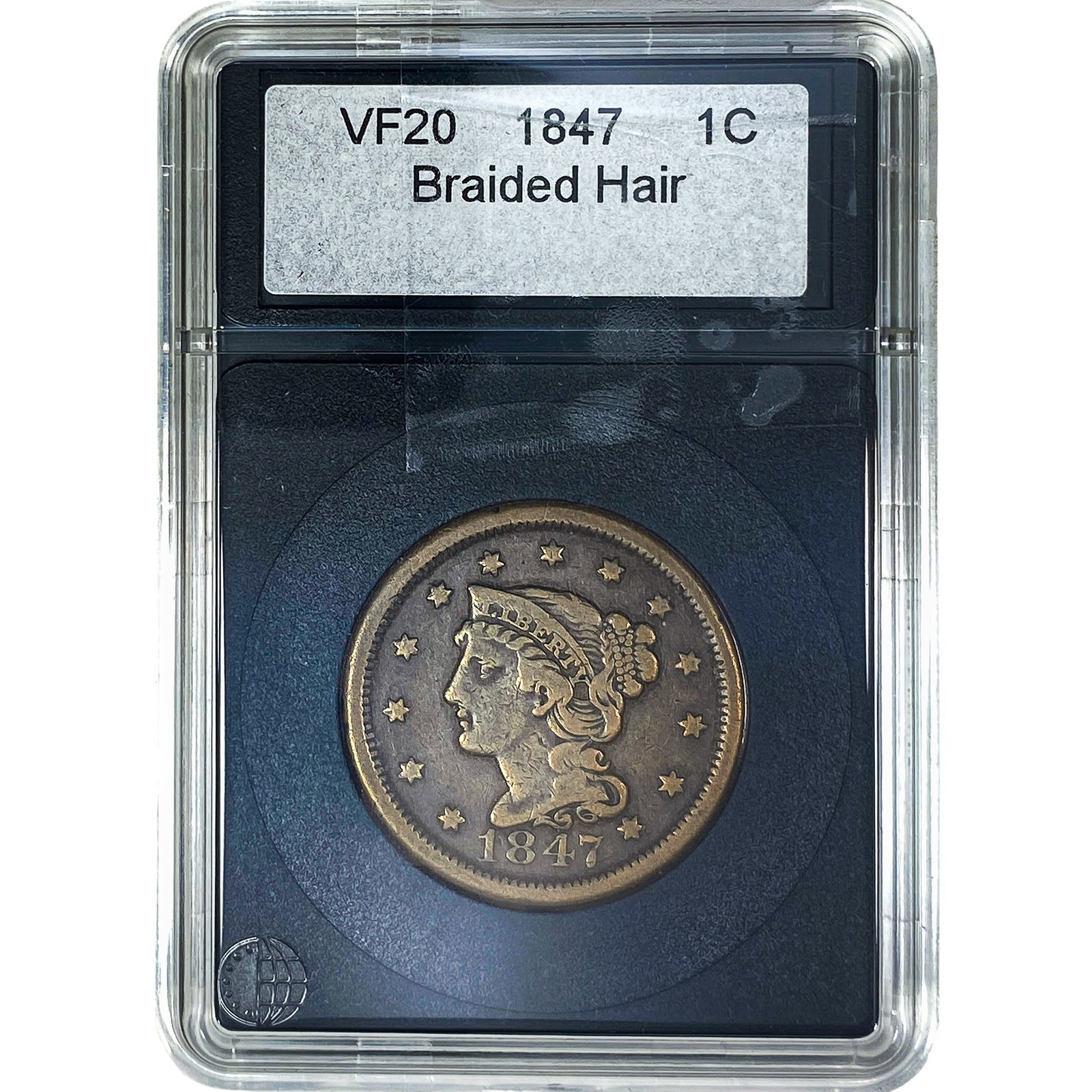 1847 Braided Hair Large Cent VF20 (1 of 2)