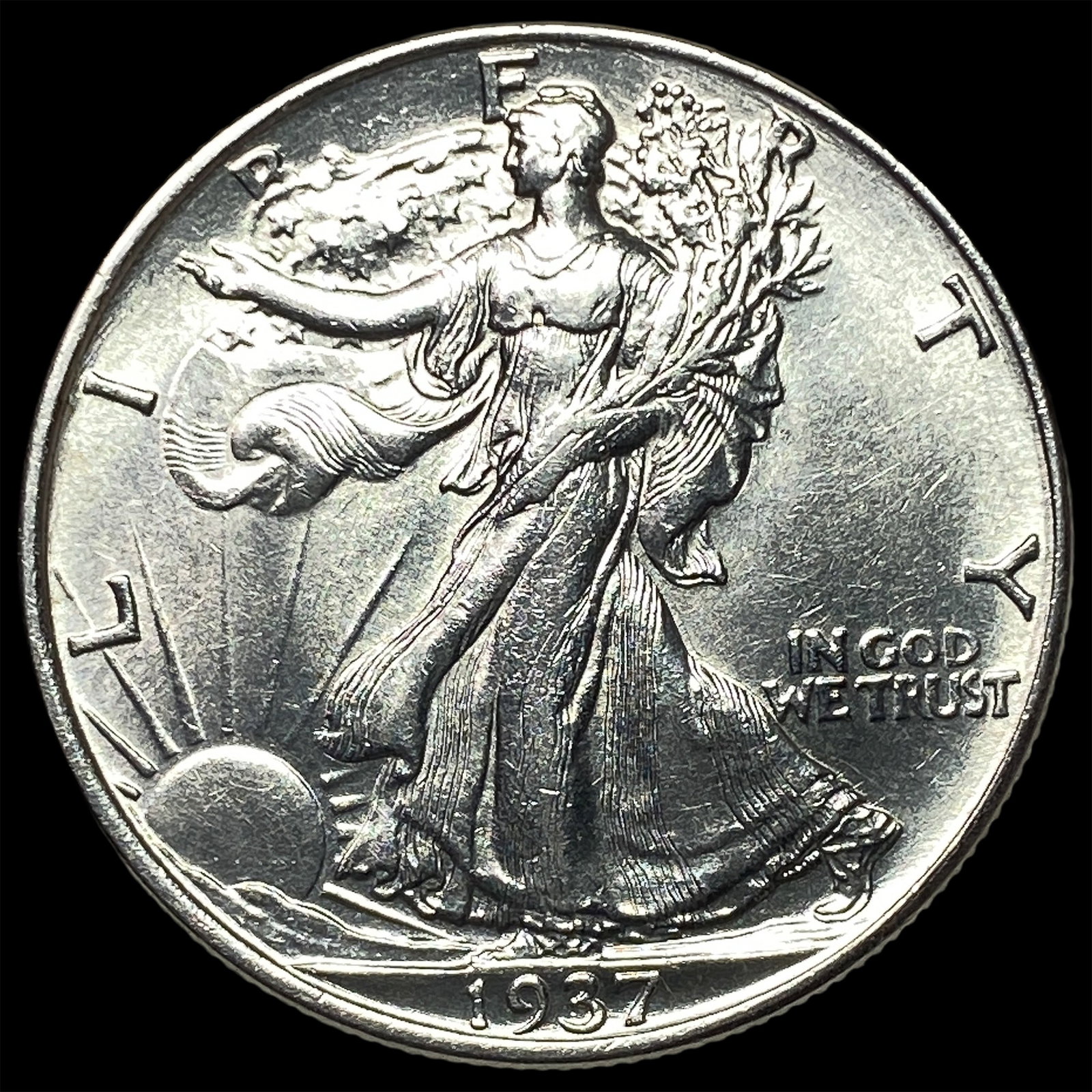 1937 Walking Liberty Half Dollar CHOICE BU: 1937 Walking Liberty Half Dollar CHOICE BU