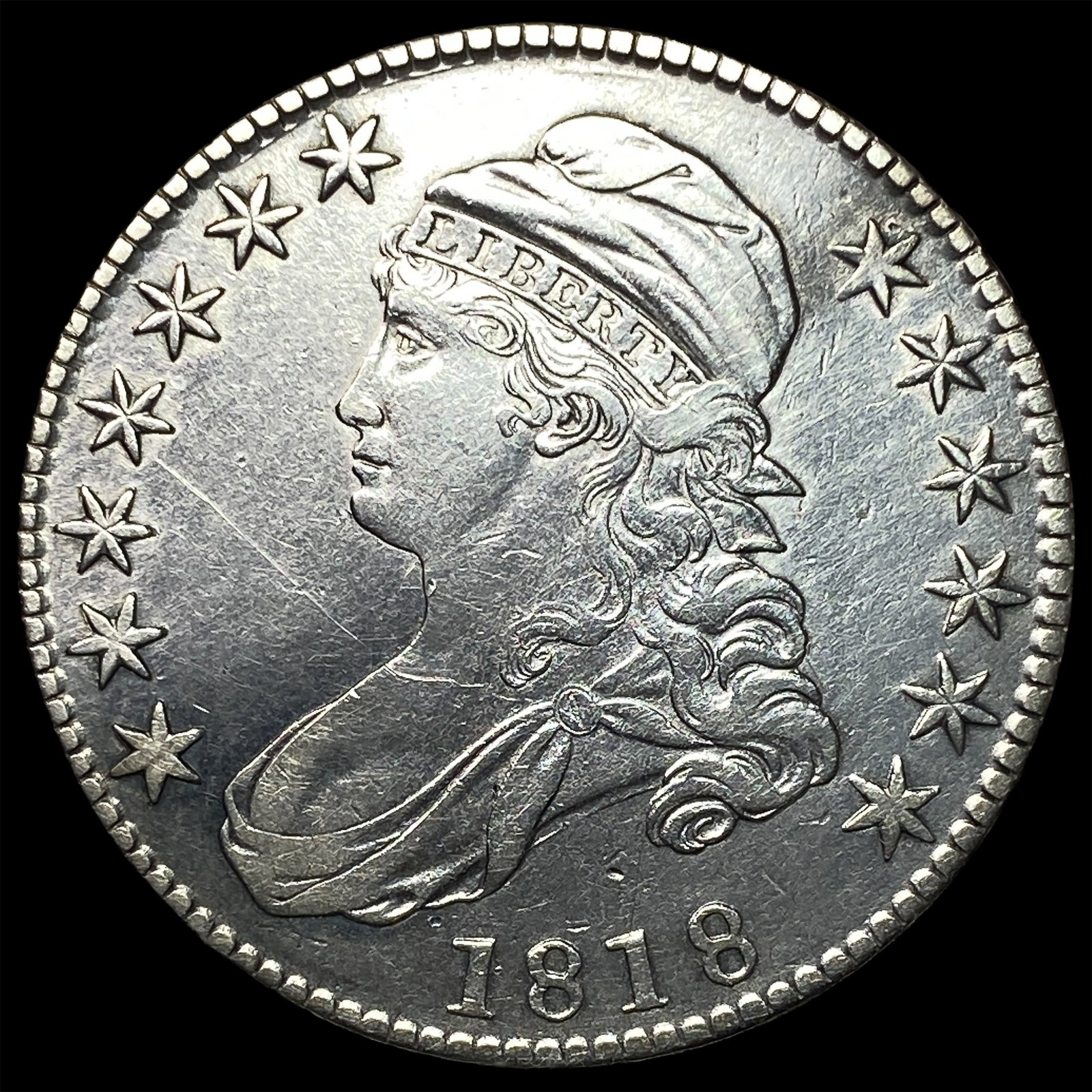 1818 Capped Bust Half Dollar CLOSELY UNCIRCULATED (1 of 2)