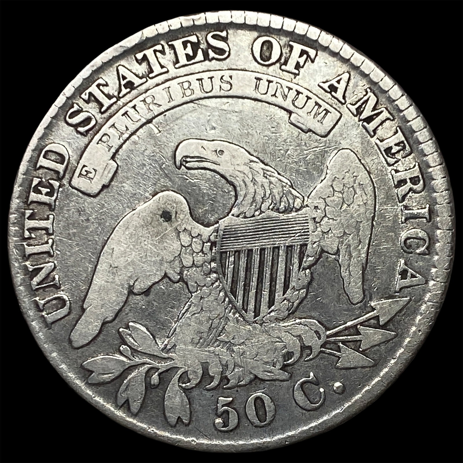 1830 Capped Bust Half Dollar LIGHTLY CIRCULATED - 2