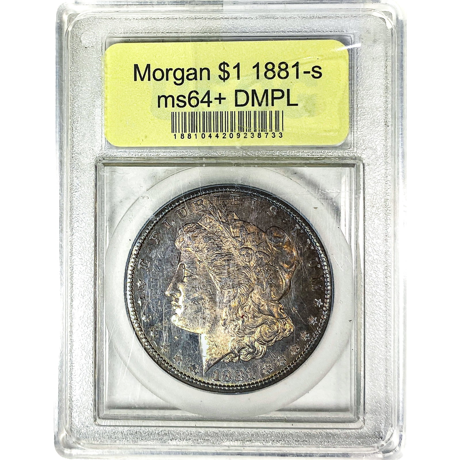 1881-S Morgan Silver Dollar USCG MS64+ DMPL: 1881-S Morgan Silver Dollar USCG MS64+ DMPL