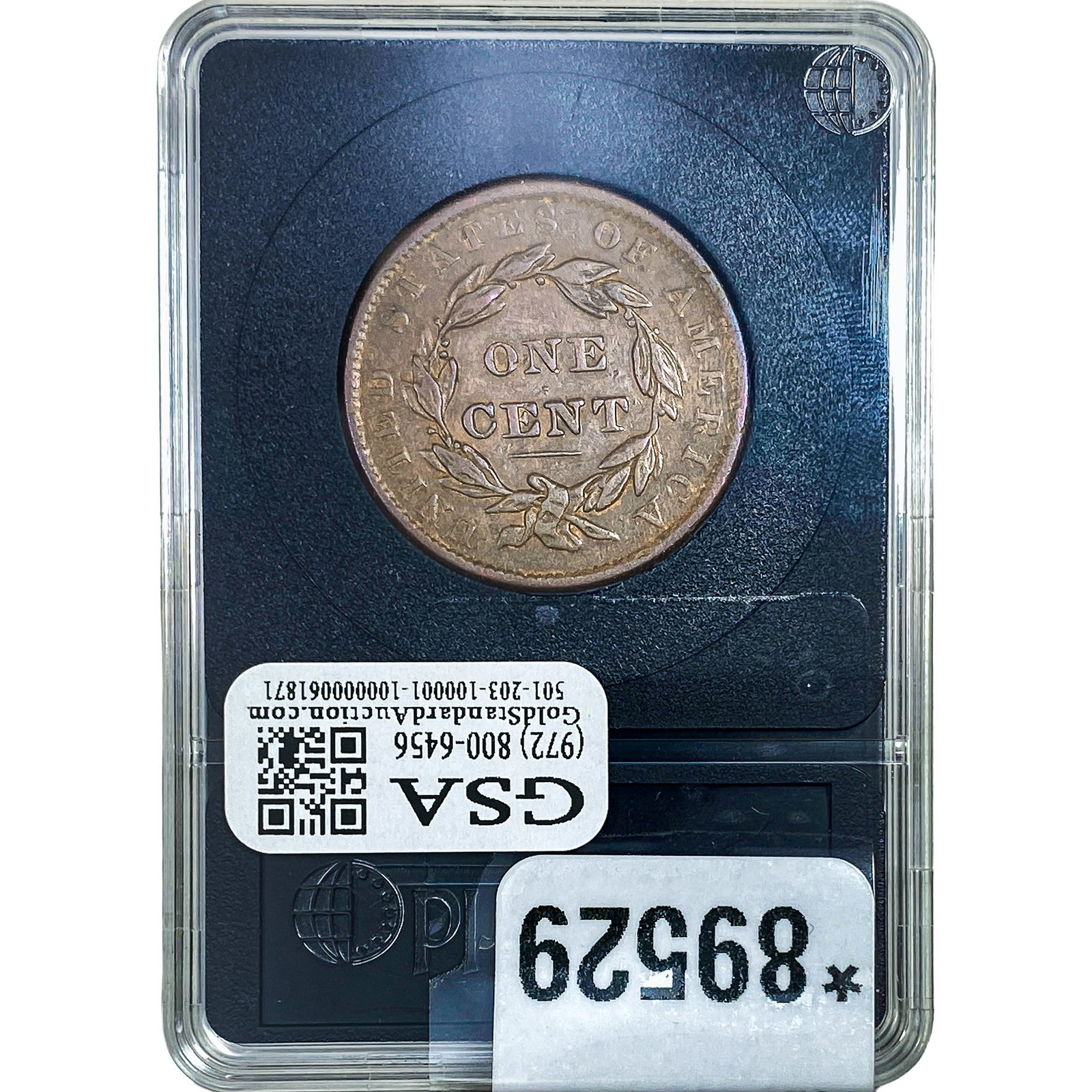 1838 Coronet Head Large Cent EF45 - 2