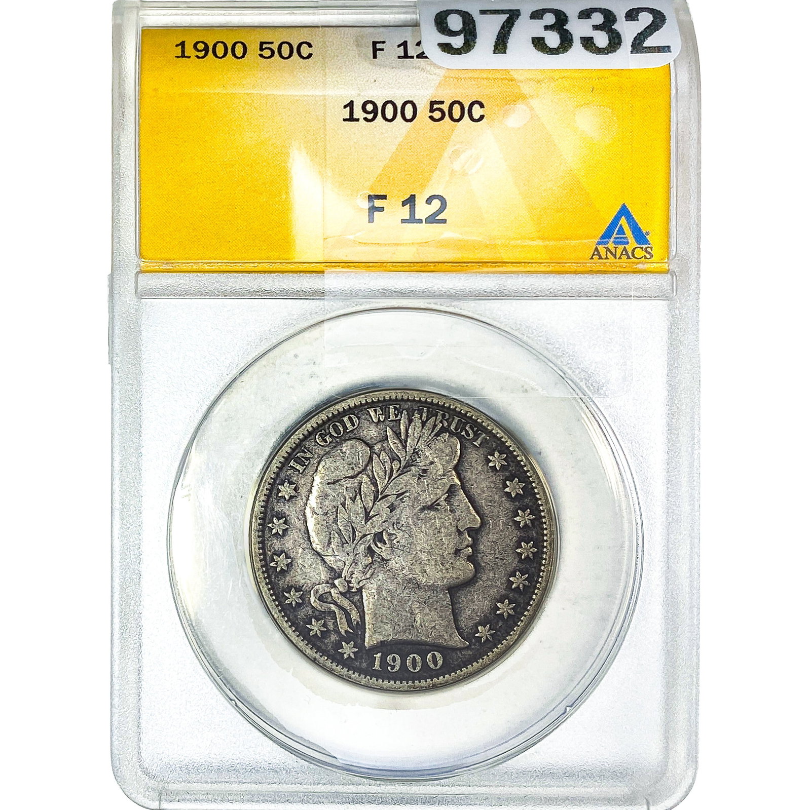 1900 Barber Half Dollar ANACS F12: 1900 Barber Half Dollar ANACS F12