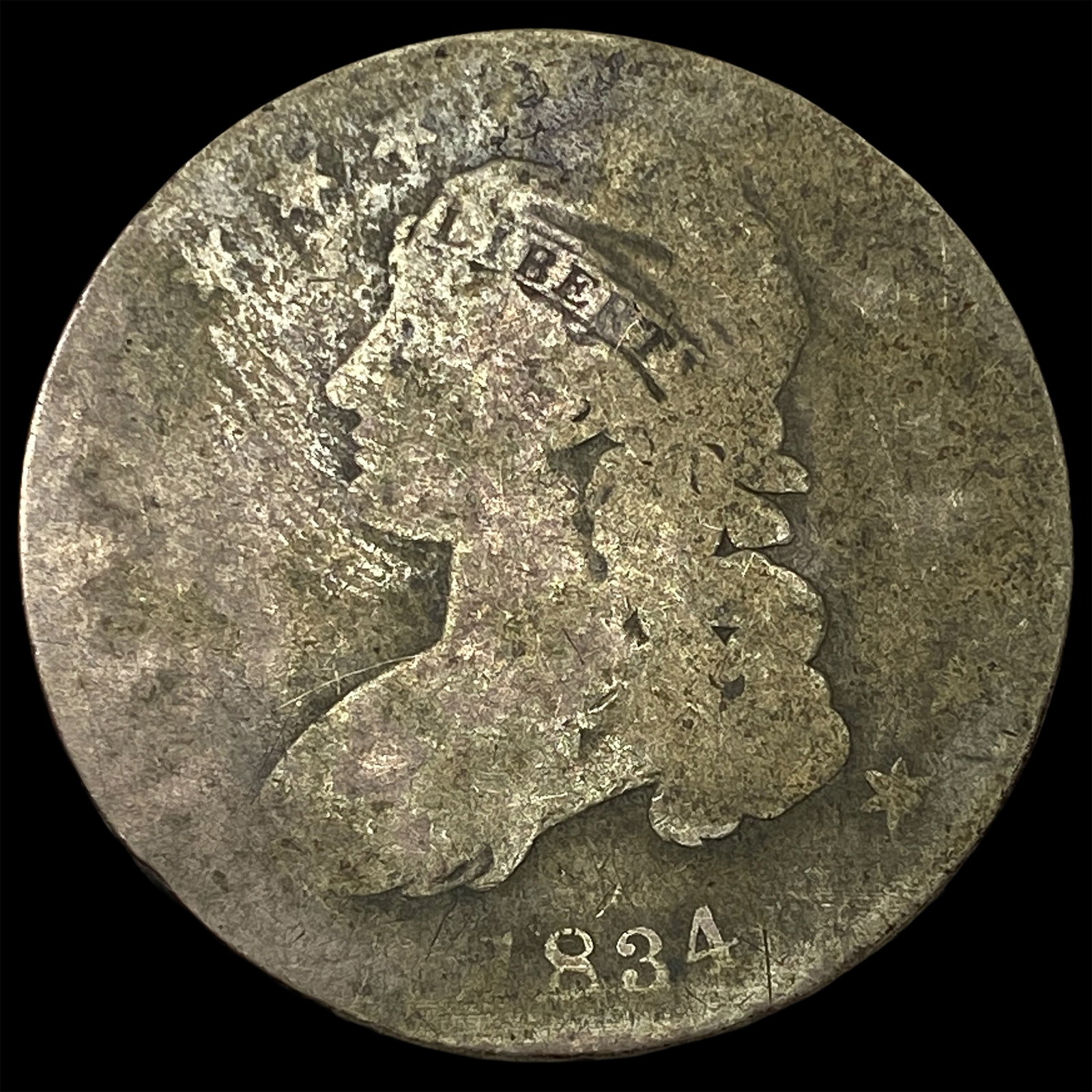 1834 Capped Bust Half Dollar NICELY CIRCULATED: 1834 Capped Bust Half Dollar NICELY CIRCULATED