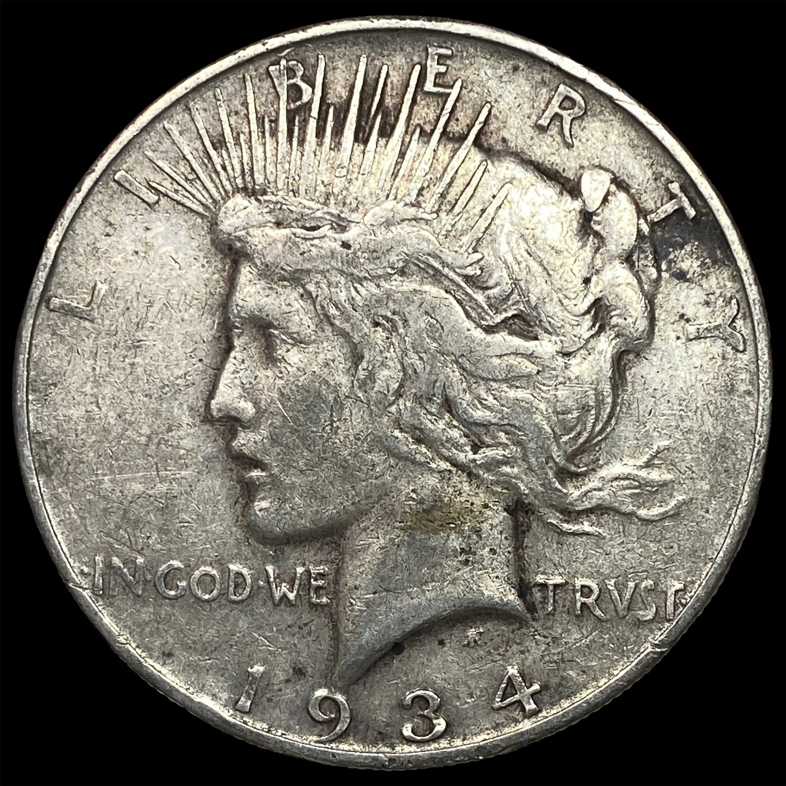 1934 Silver Peace Dollar NEARLY UNCIRCULATED: 1934 Silver Peace Dollar NEARLY UNCIRCULATED