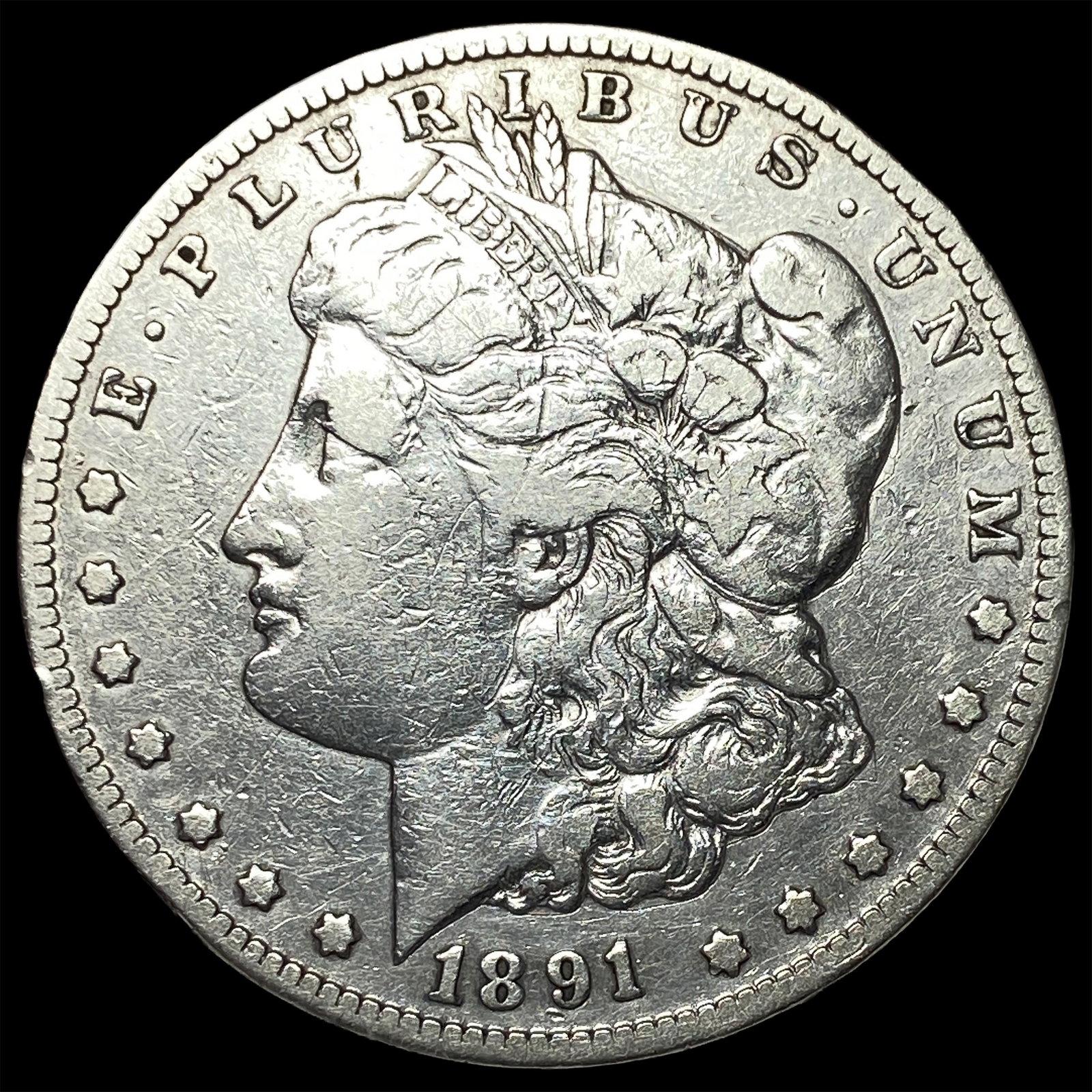 1891-CC Silver Morgan Dollar NEARLY UNCIRCULATED (1 of 2)