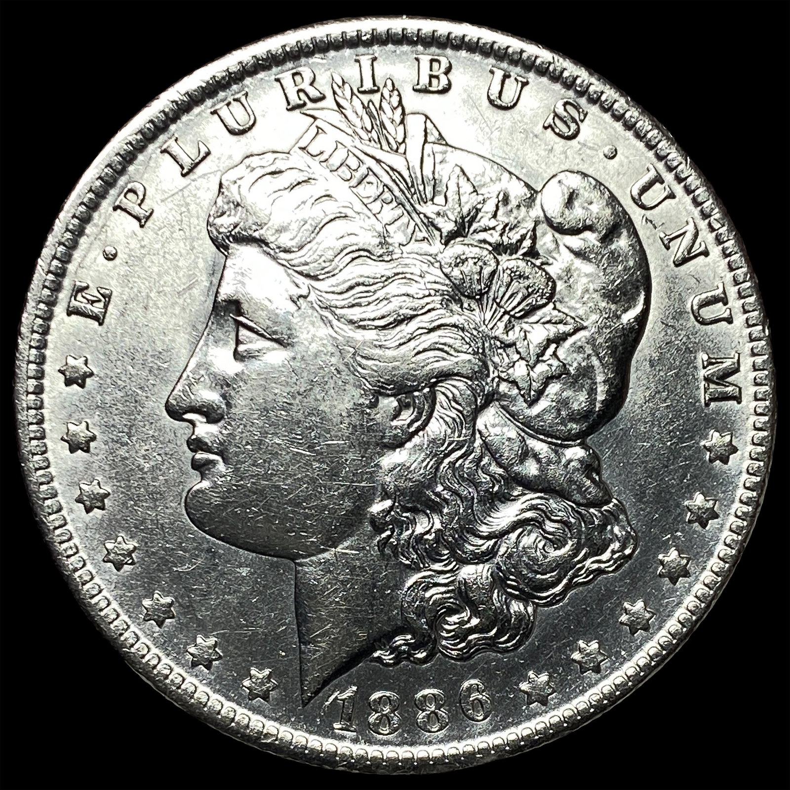 1886 Morgan Silver Dollar CHOICE AU: 1886 Morgan Silver Dollar CHOICE AU
