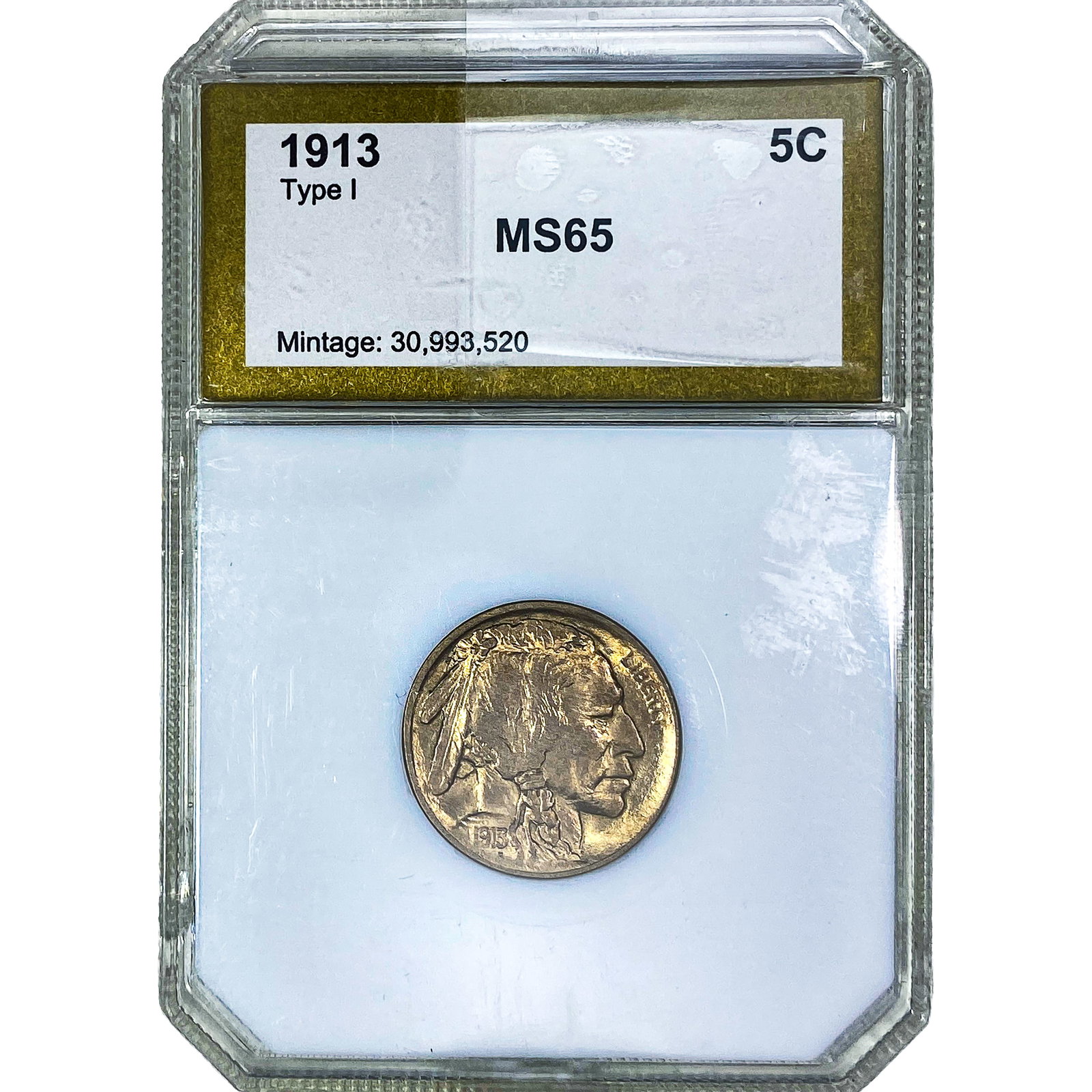 1913 Buffalo Nickel PCI MS65: 1913 Buffalo Nickel PCI MS65
