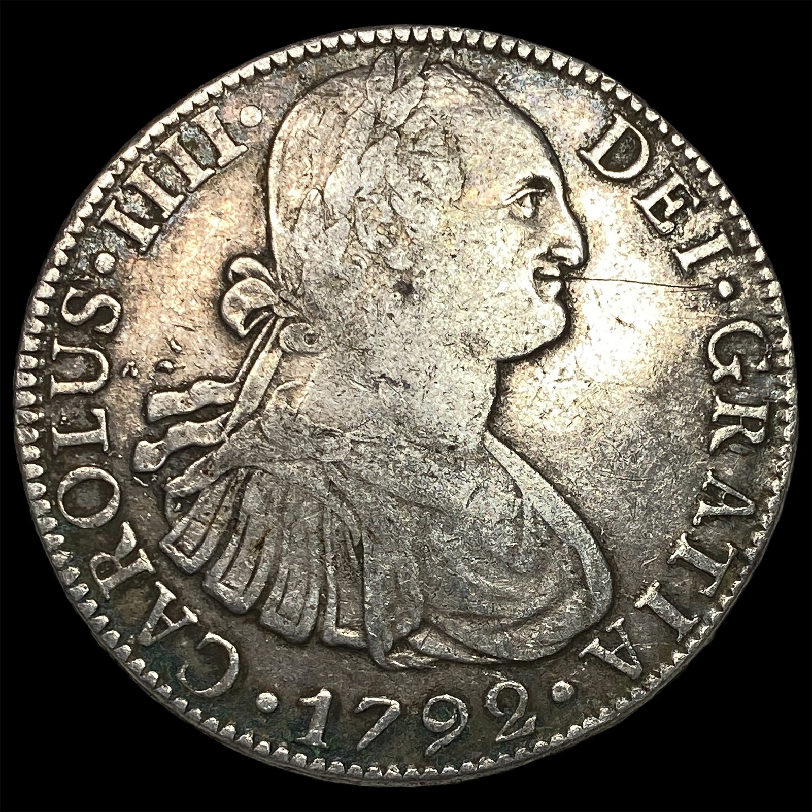 1792-Mo FM Silver 8 Reales NEARLY UNCIRCULATED (1 of 2)